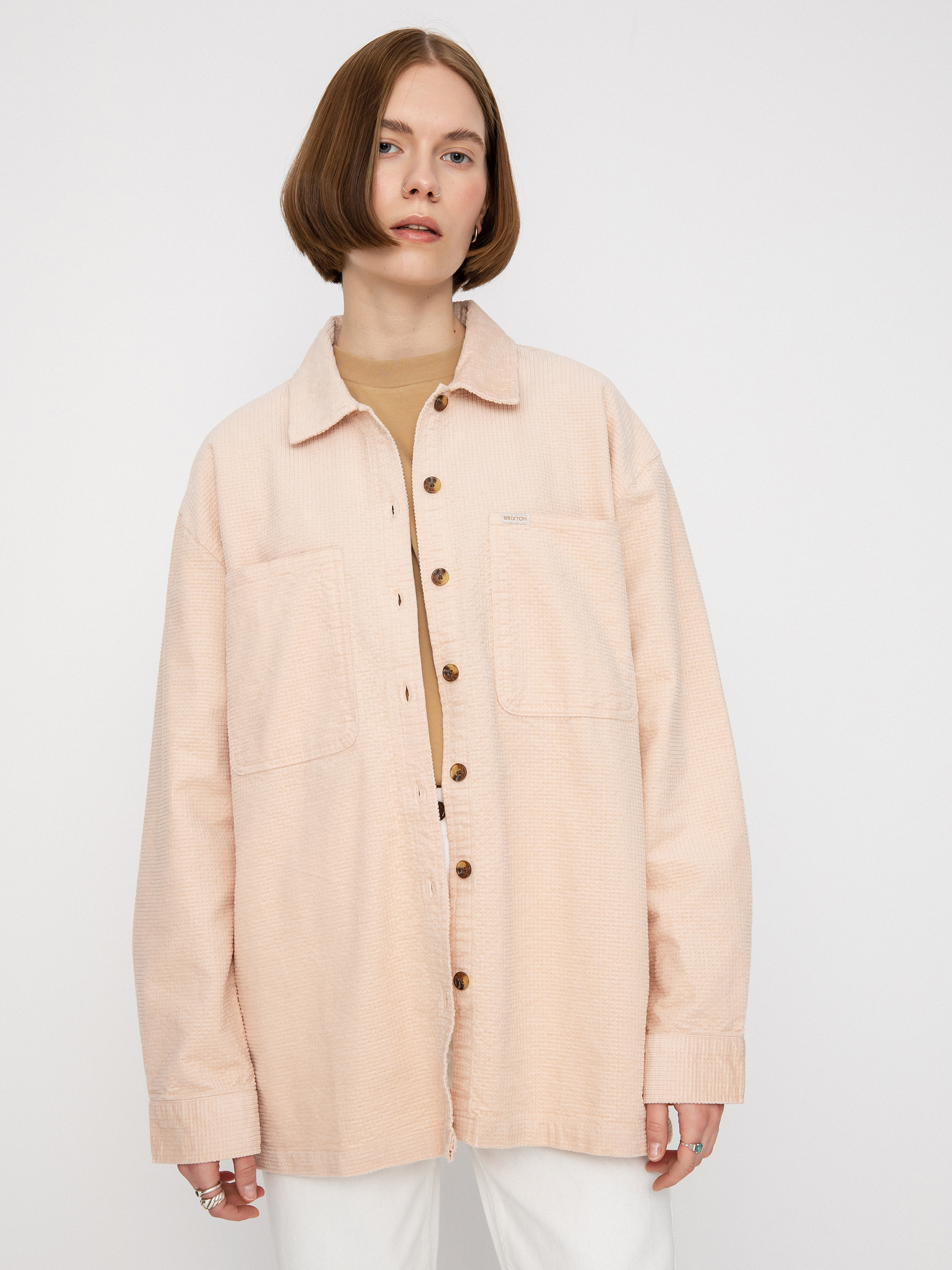 Brixton Dundee Corduroy Overshirt Ing Wmn (rose dust)
