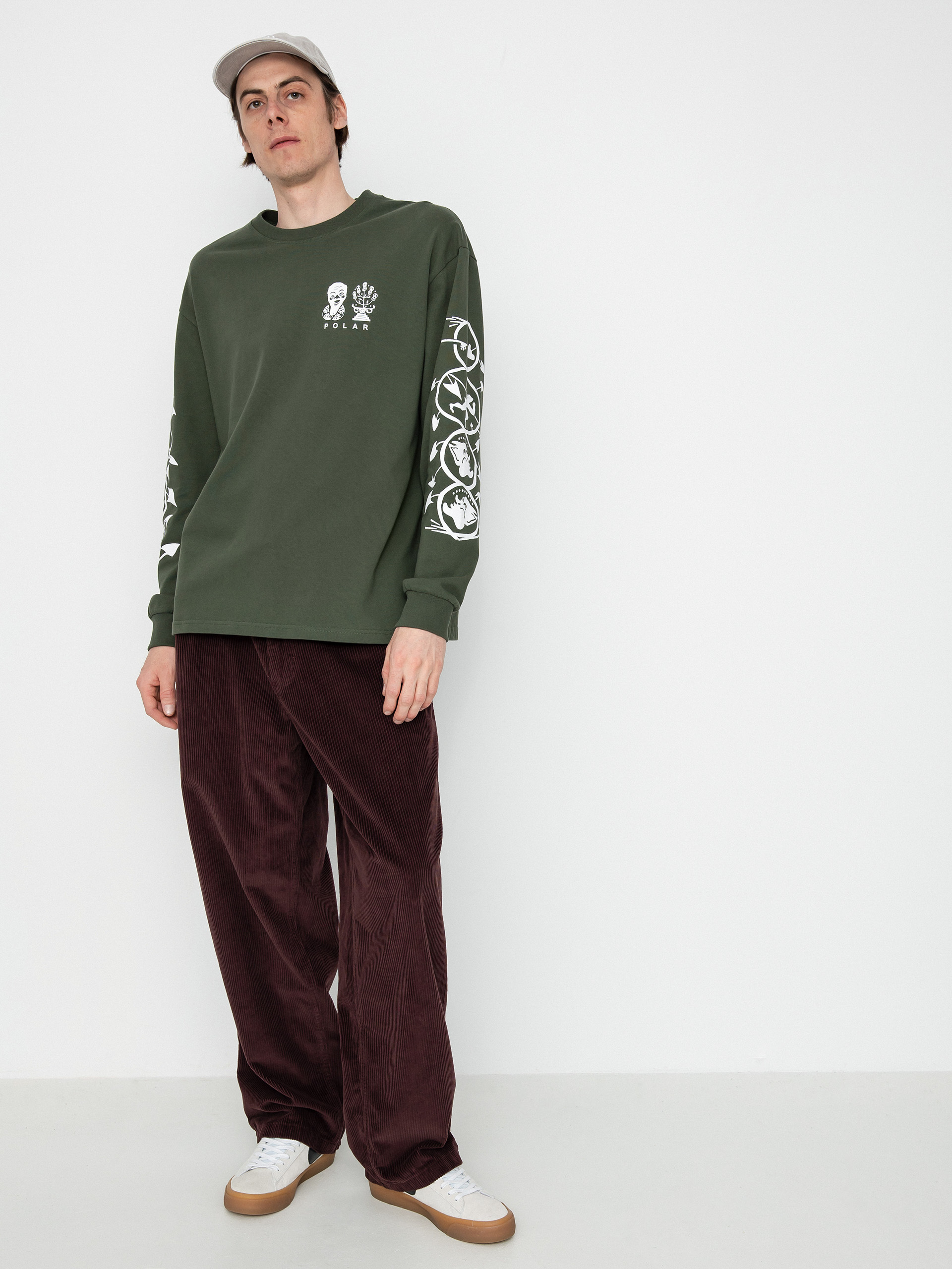 Polar Skate Spiral Hosszú ujjú felső (dark olive)