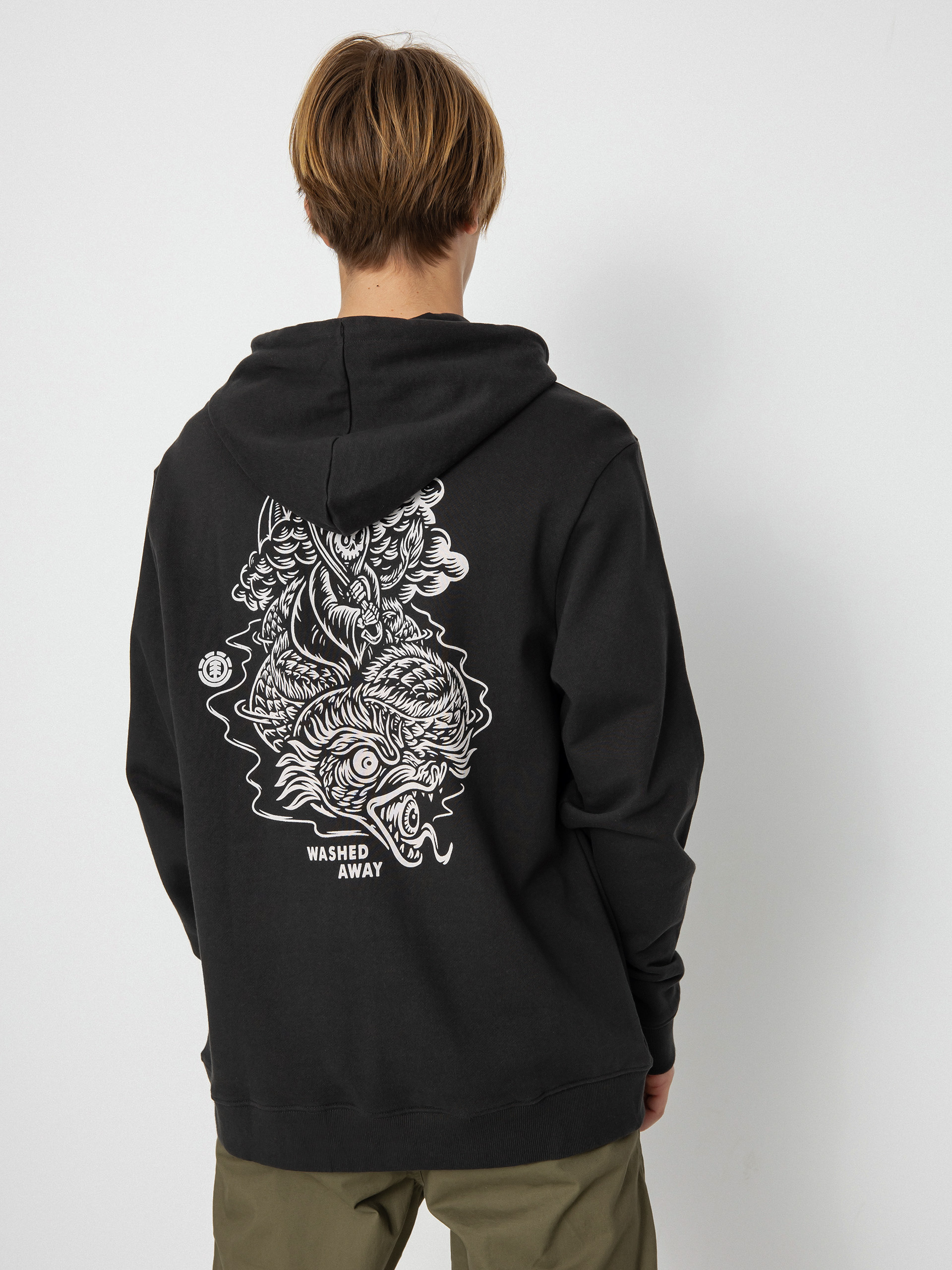 Element Passenger HD Kapucnis pulóver (off black)