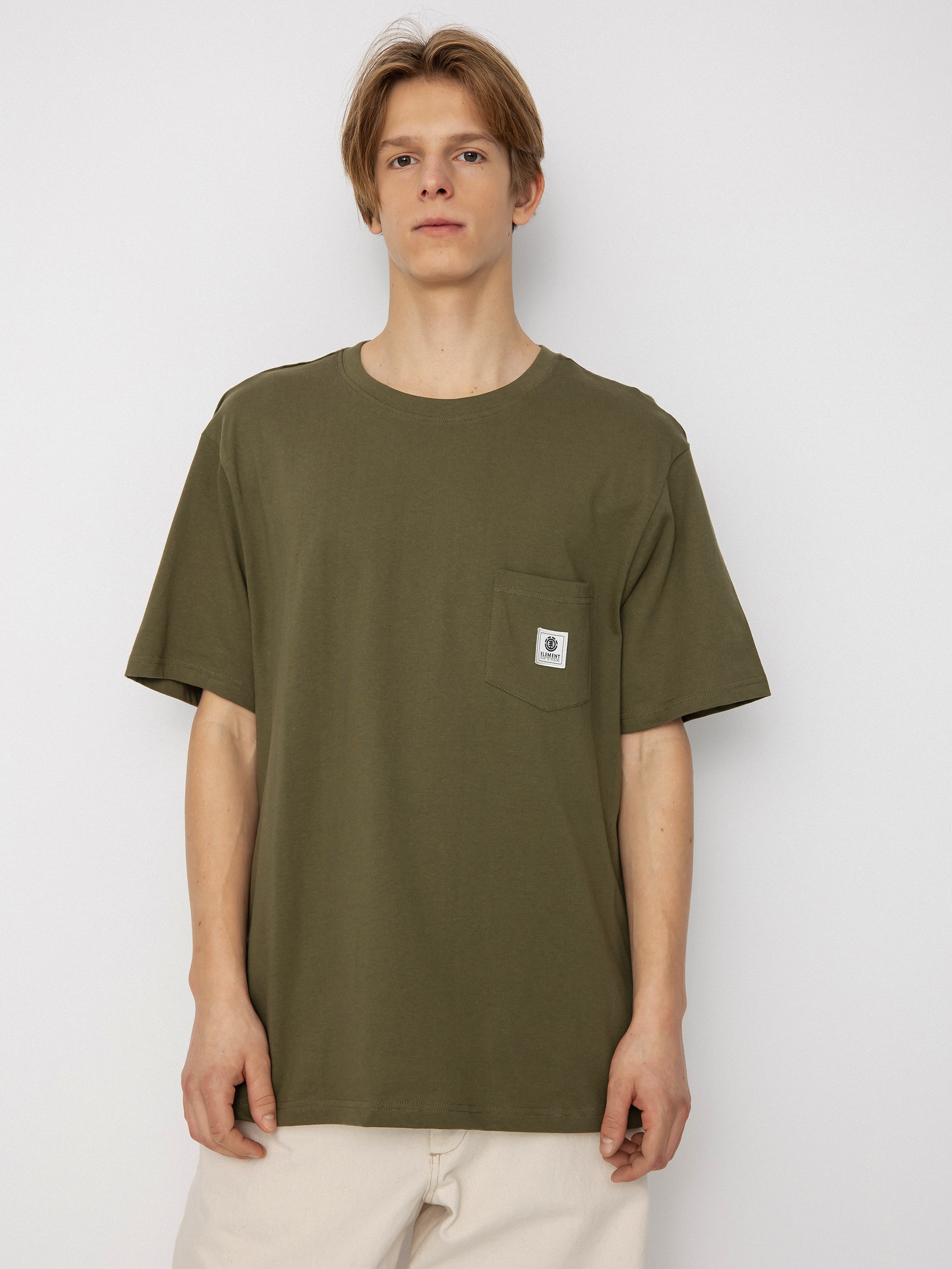 Element Basic Pocket Label póló (army)