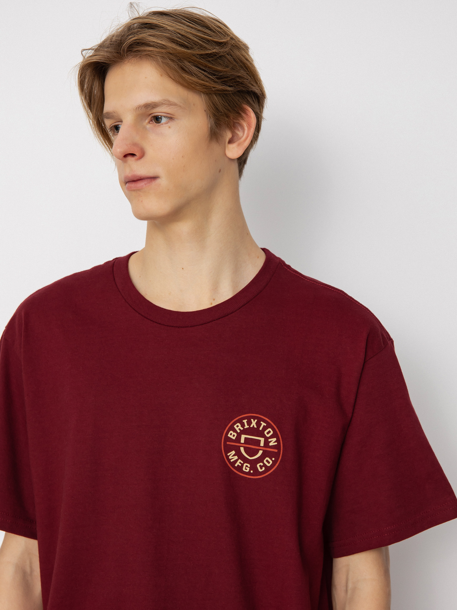Brixton Crest II póló (island berry/straw/burnt red)