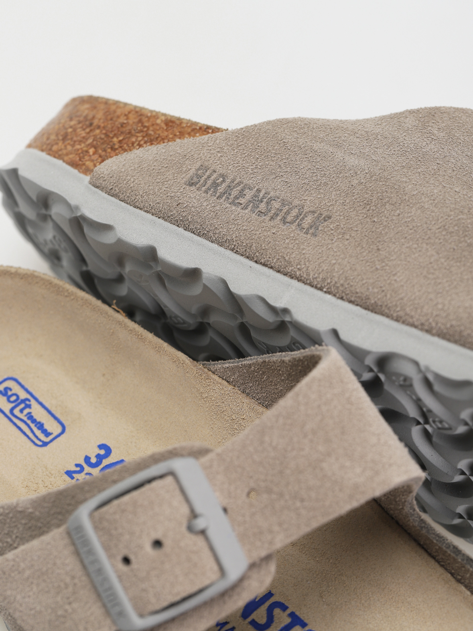 Birkenstock Arizona Suede Narrow Flip-flop papucsok Wmn (stone coin)
