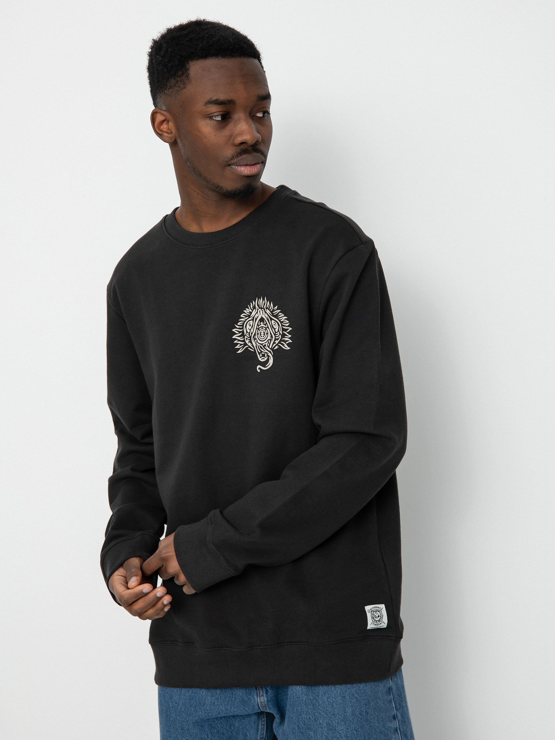 Element The Eye Crew Pulóver (off black)