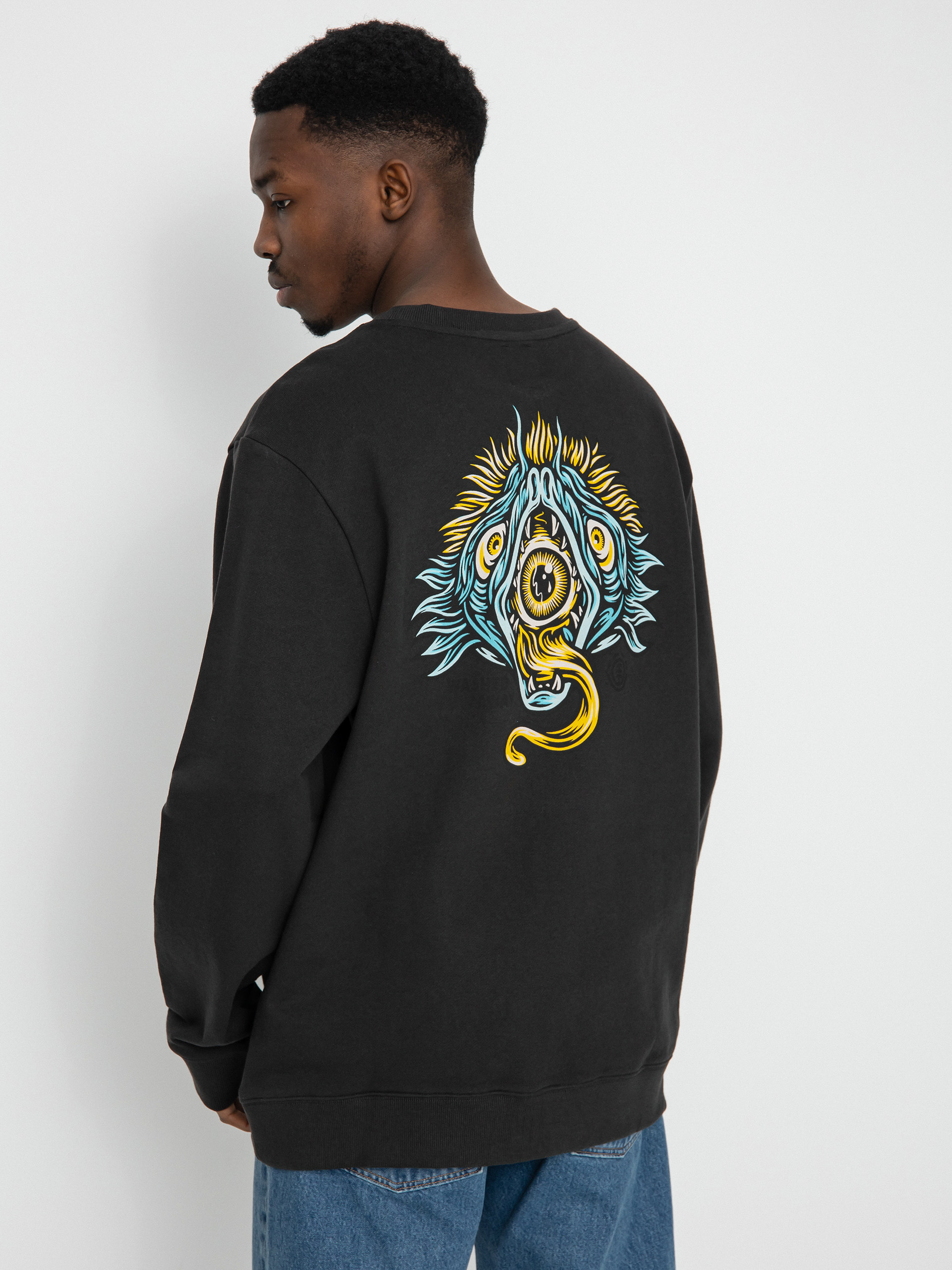 Element The Eye Crew Pulóver (off black)