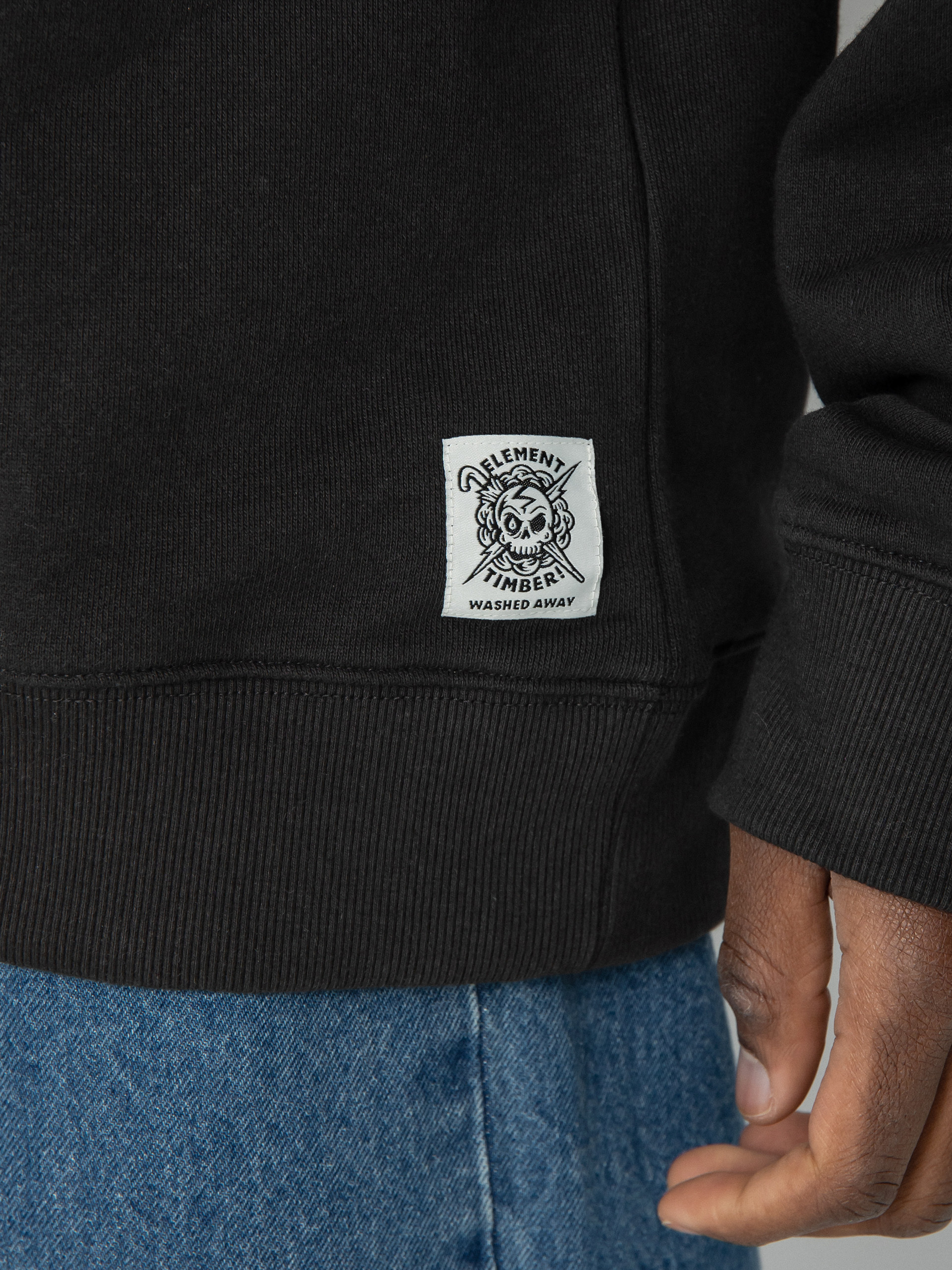 Element The Eye Crew Pulóver (off black)