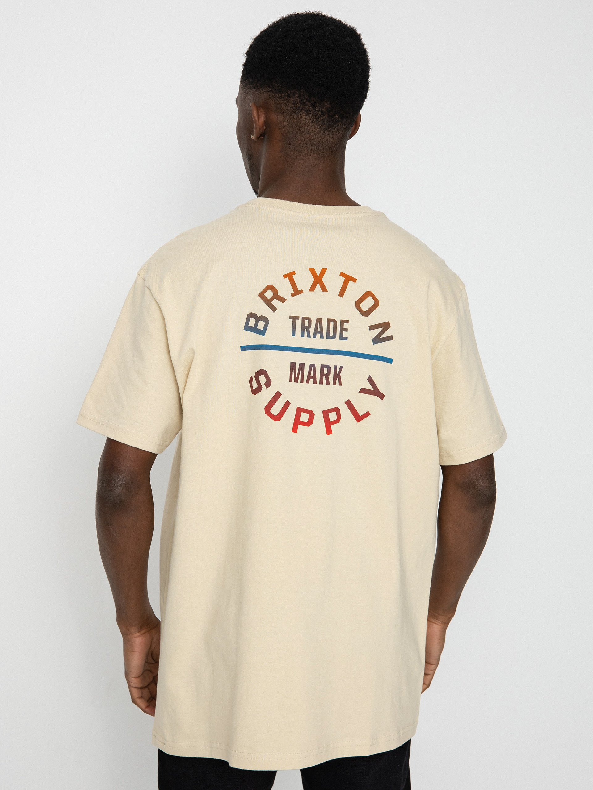 Brixton Oath V póló (cream/aloha gradient)