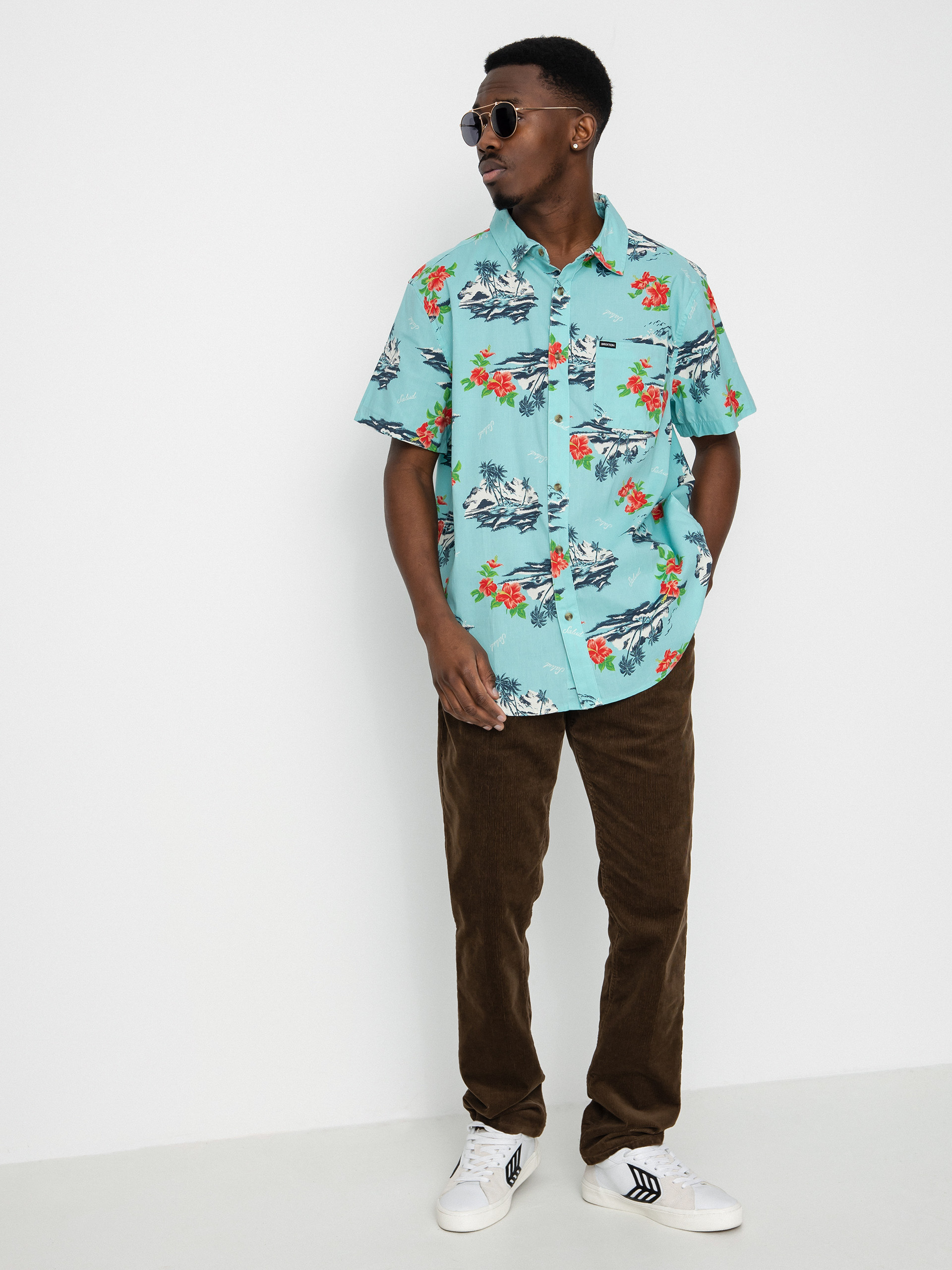 Brixton Charter Print Ing (canal blue/paradise)