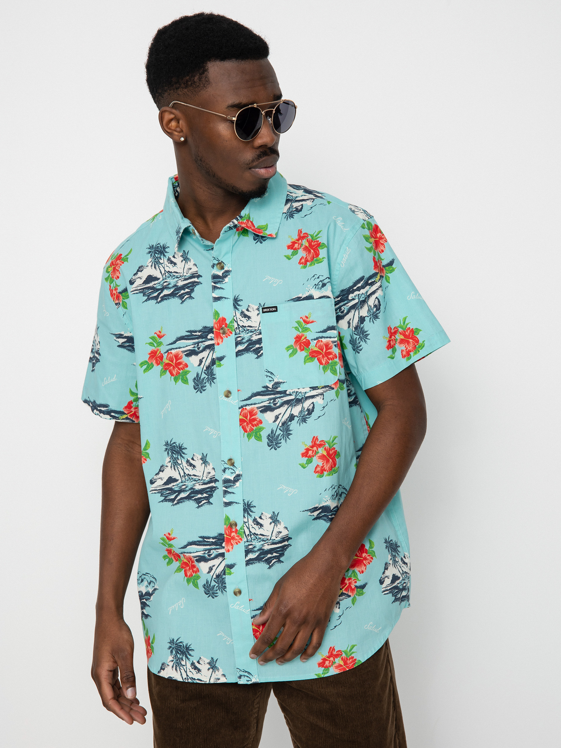 Brixton Charter Print Ing (canal blue/paradise)