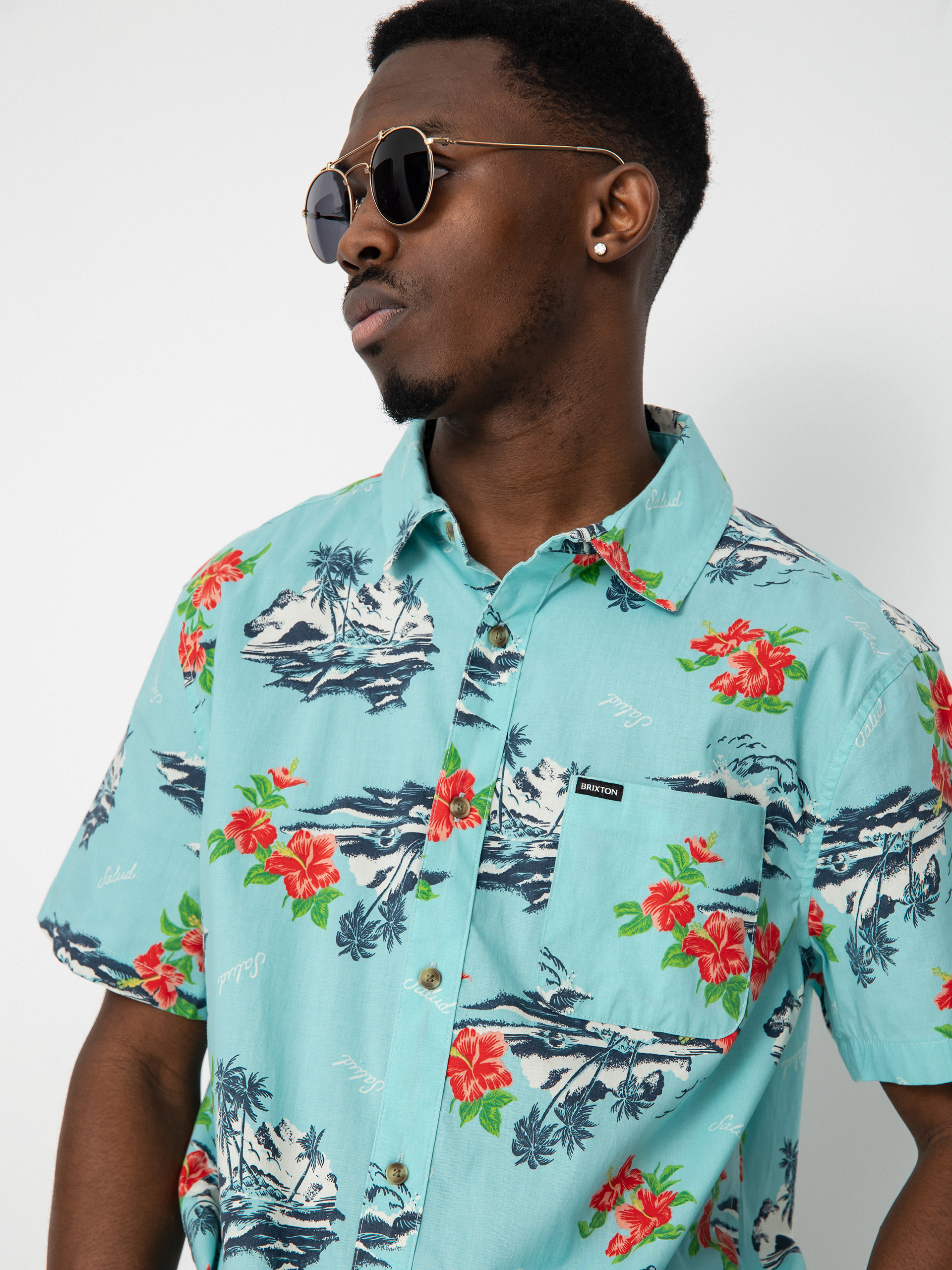 Brixton Charter Print Ing (canal blue/paradise)