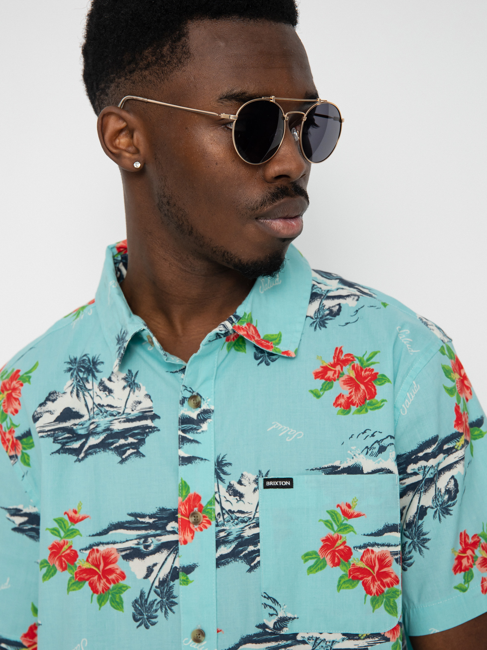 Brixton Charter Print Ing (canal blue/paradise)