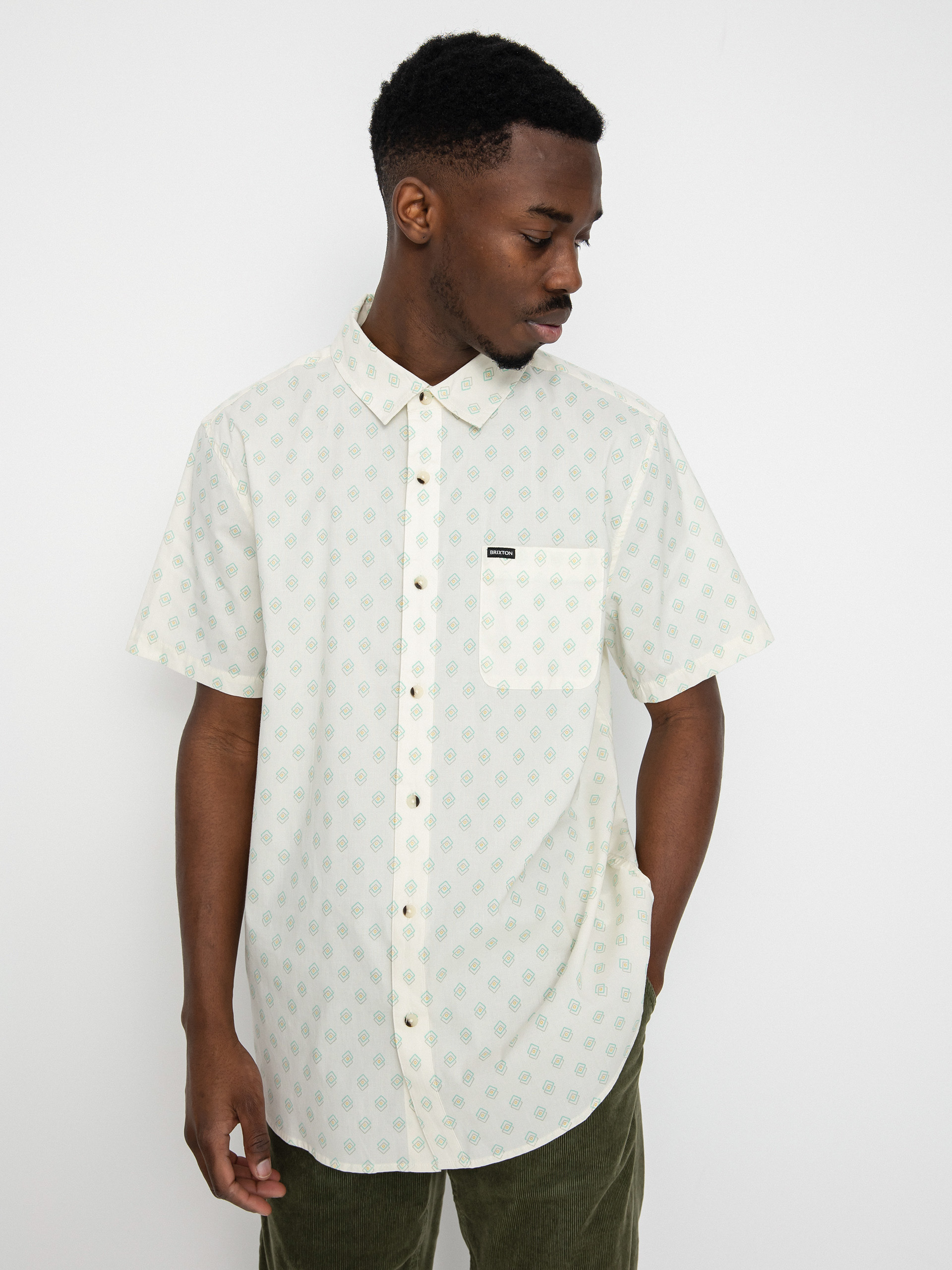 Brixton Charter Print Ing (off white/jade geo)