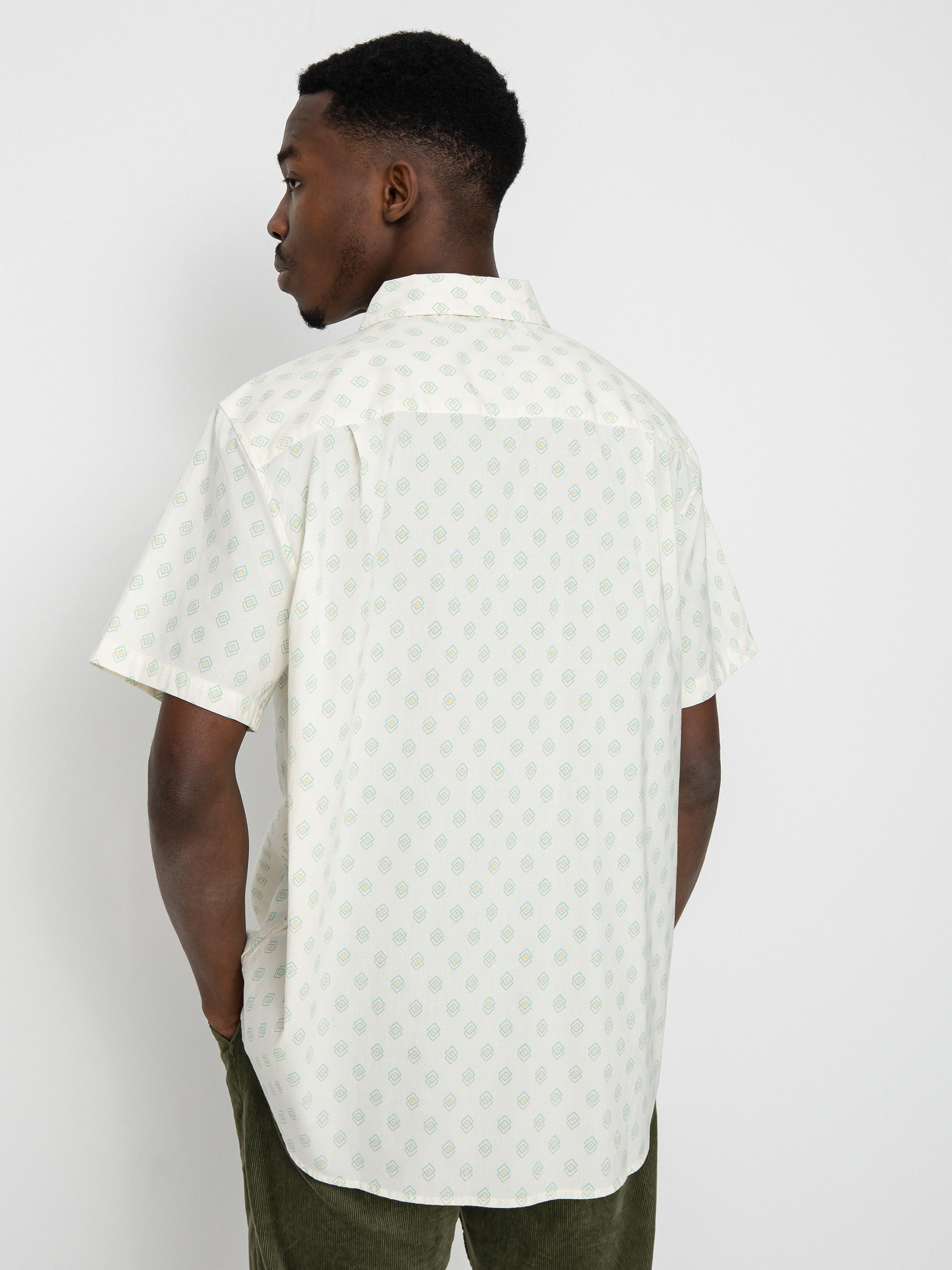 Brixton Charter Print Ing (off white/jade geo)