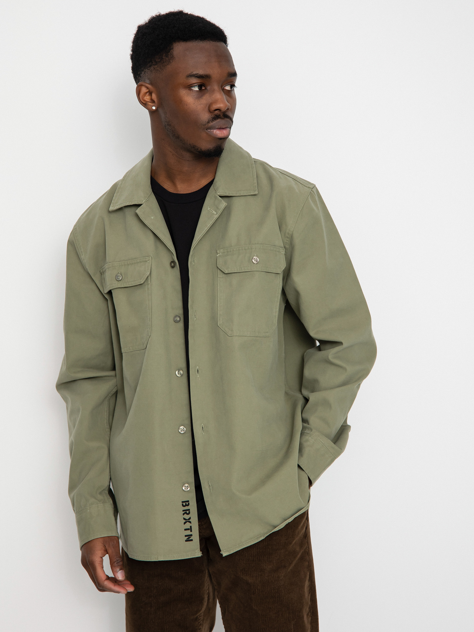 Brixton Bowery Surplus Overshirt Ls Ing (olive surplus)