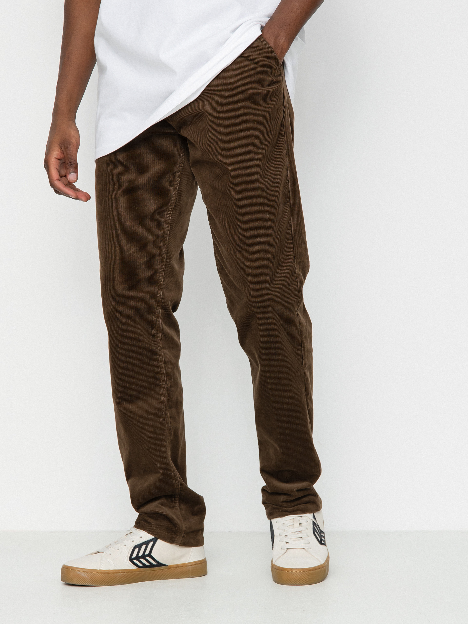 Brixton Choice Chino Regular Kisnadrág (dark earth cord)