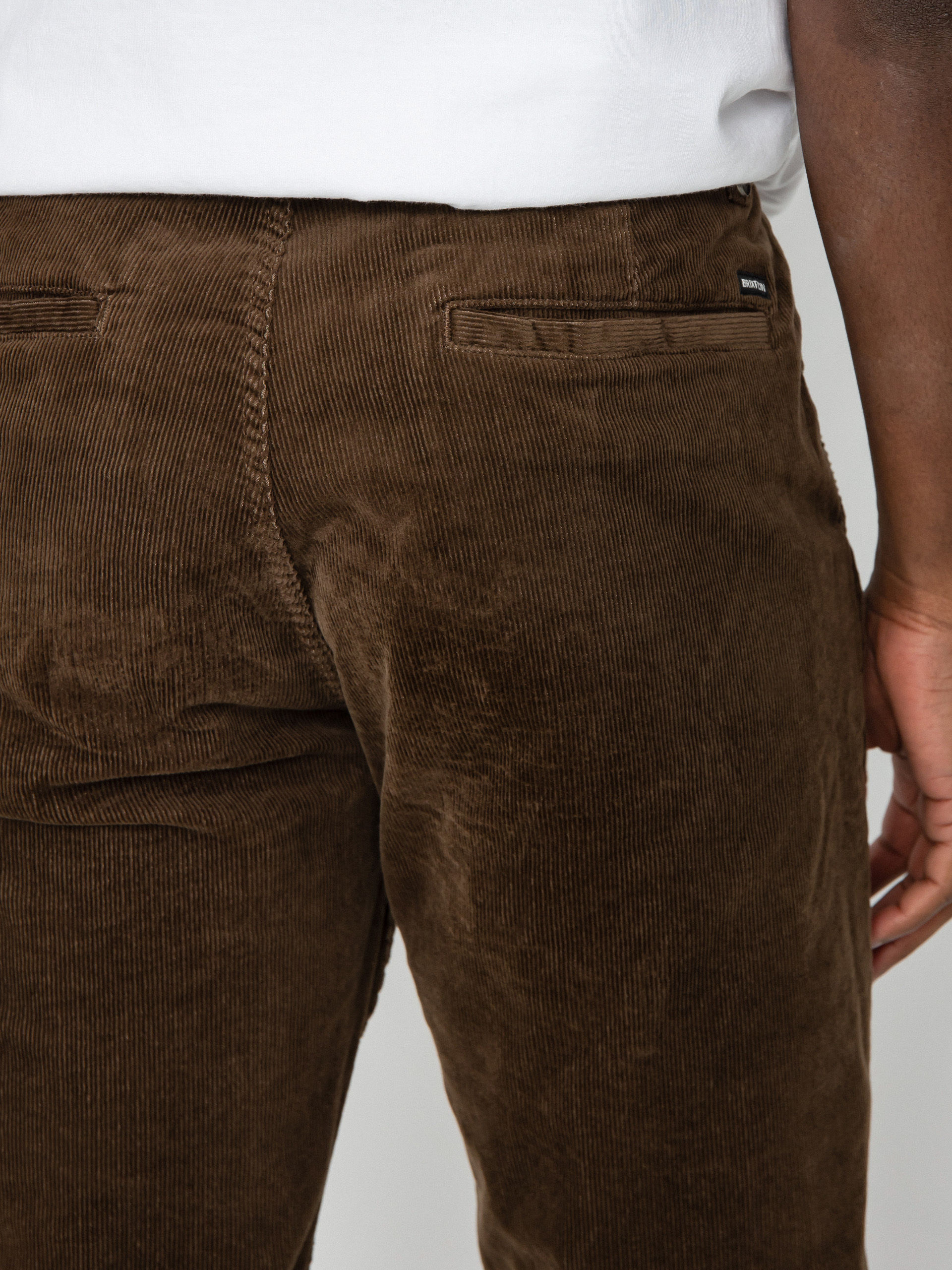 Brixton Choice Chino Regular Kisnadrág (dark earth cord)