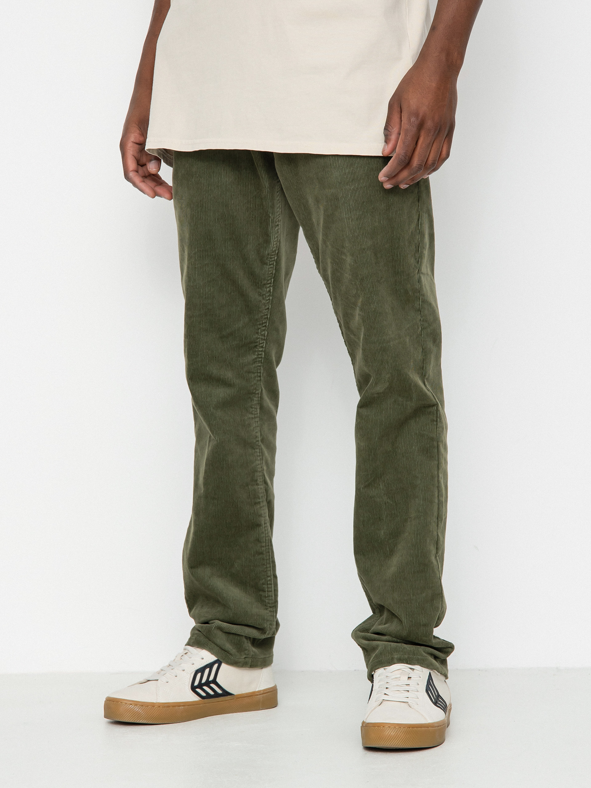 Brixton Choice Chino Regular Kisnadrág (olive surplus cord)