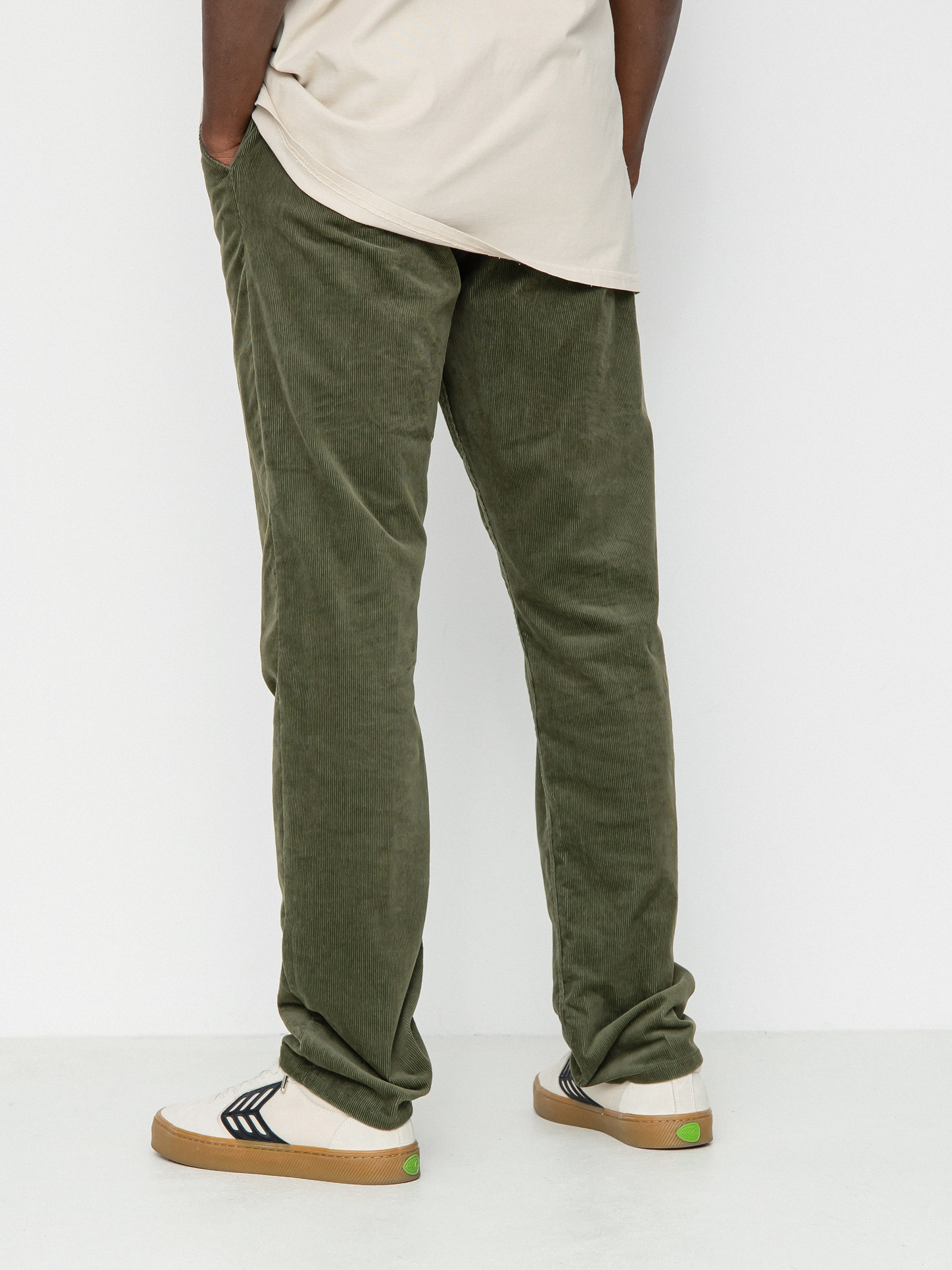 Brixton Choice Chino Regular Kisnadrág (olive surplus cord)