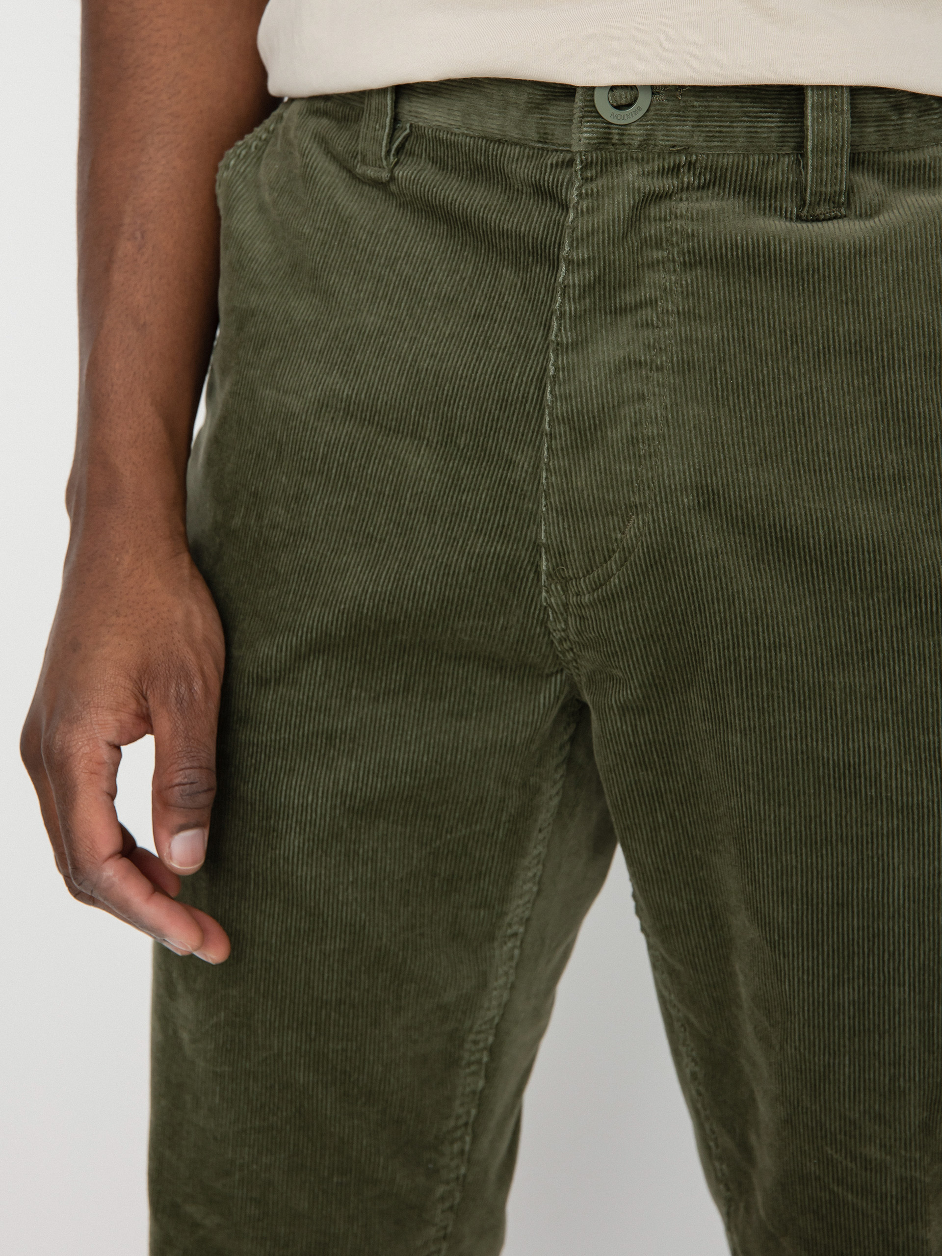 Brixton Choice Chino Regular Kisnadrág (olive surplus cord)