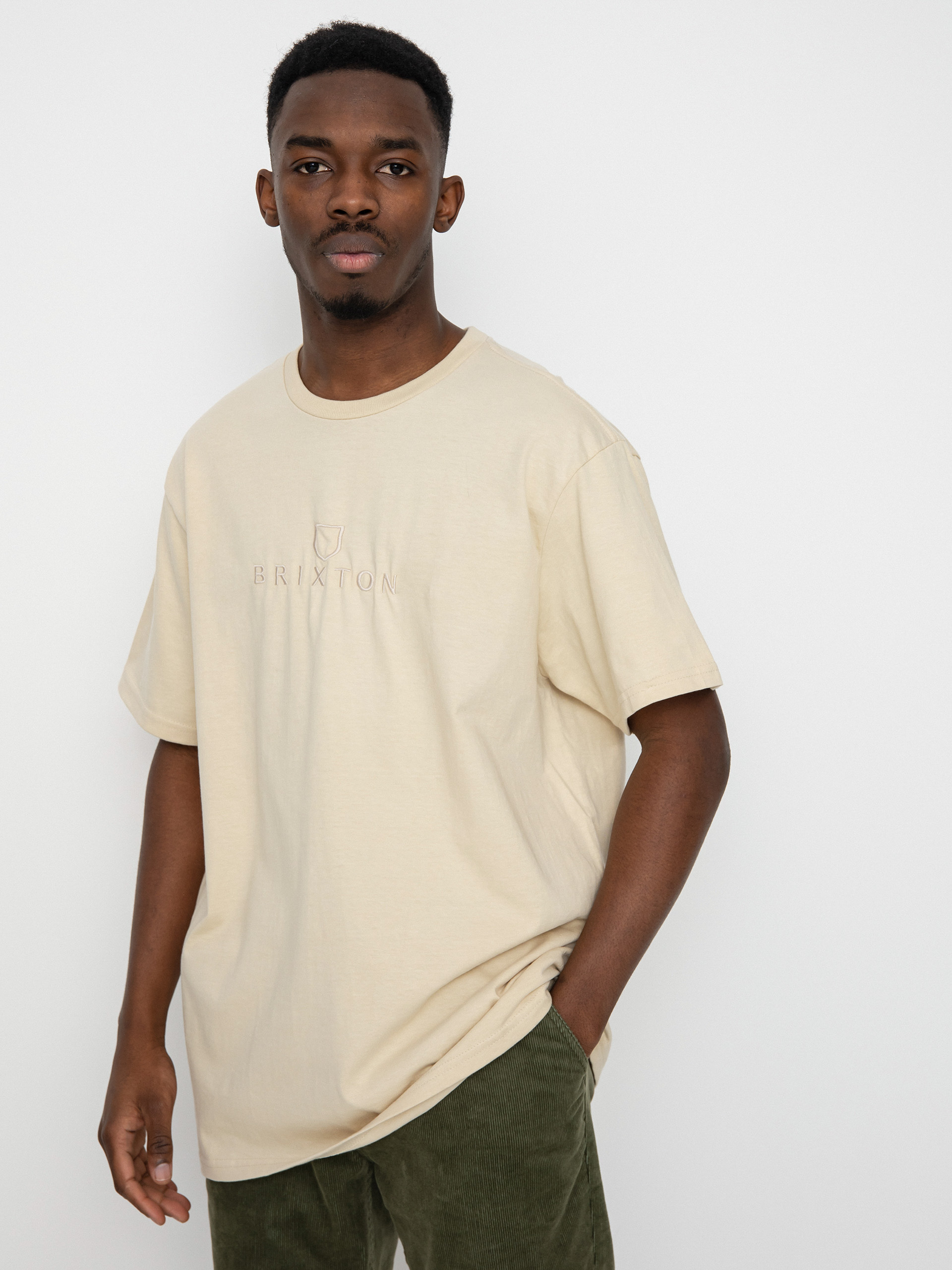 Brixton Alpha Thread póló (cream/sand)