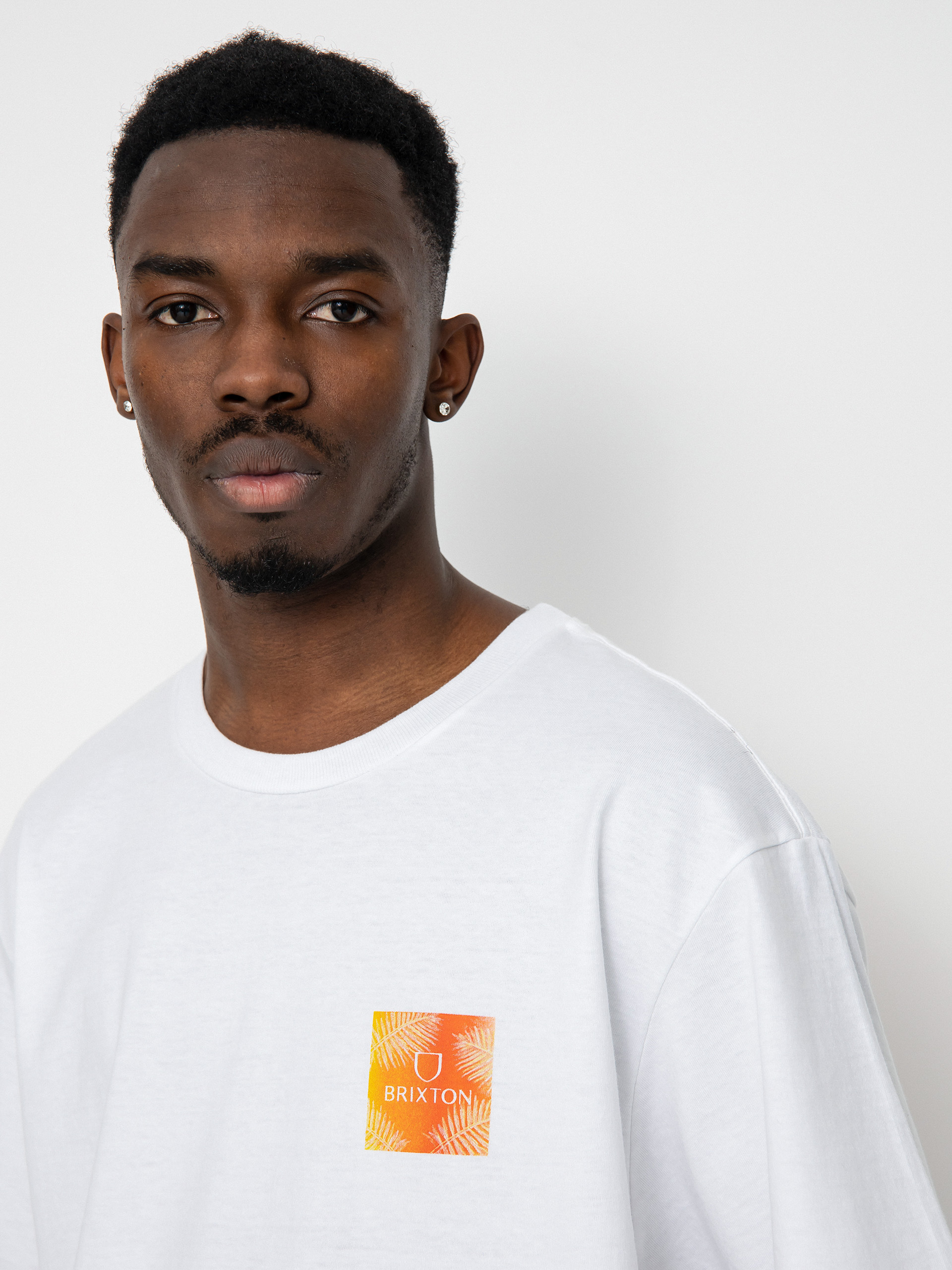 Brixton Alpha Square póló (white/palm gradient)