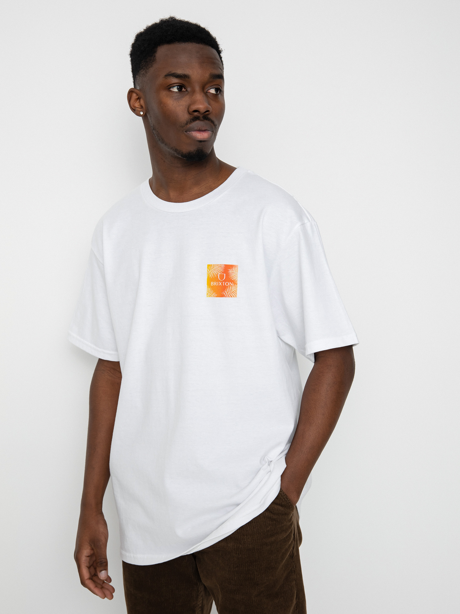 Brixton Alpha Square póló (white/palm gradient)