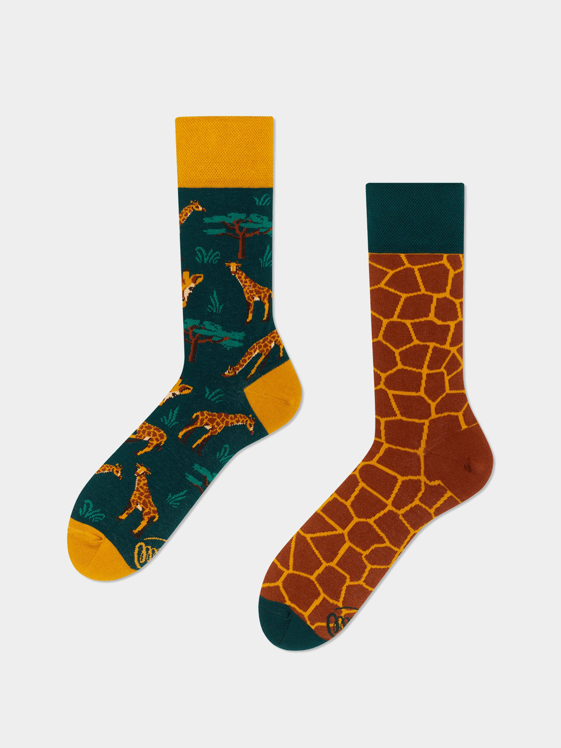 Many Mornings The Giraffe Zokni (green/brown/yellow)
