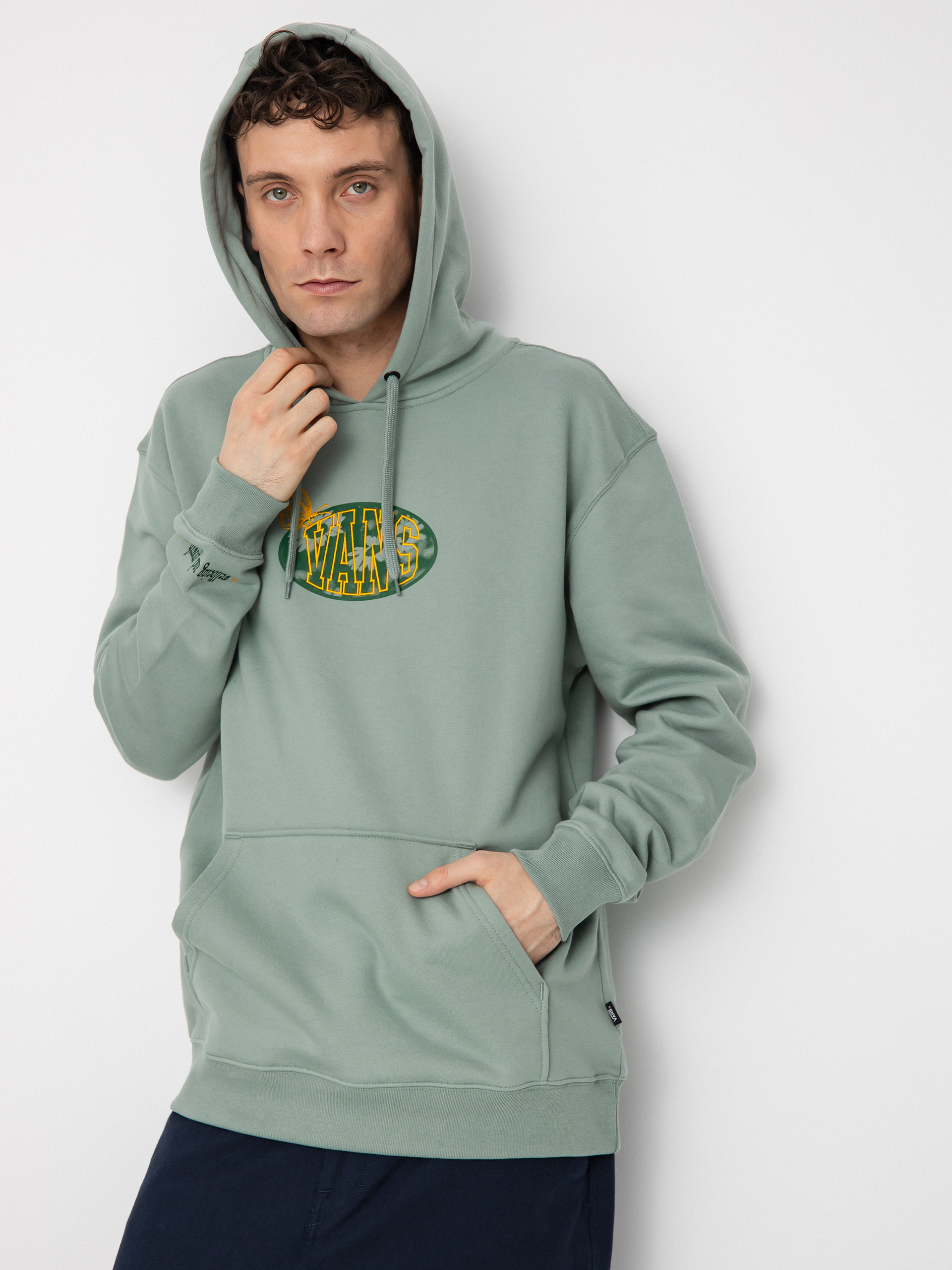 Vans Daisy Photo HD Kapucnis pulóver (chinois green)