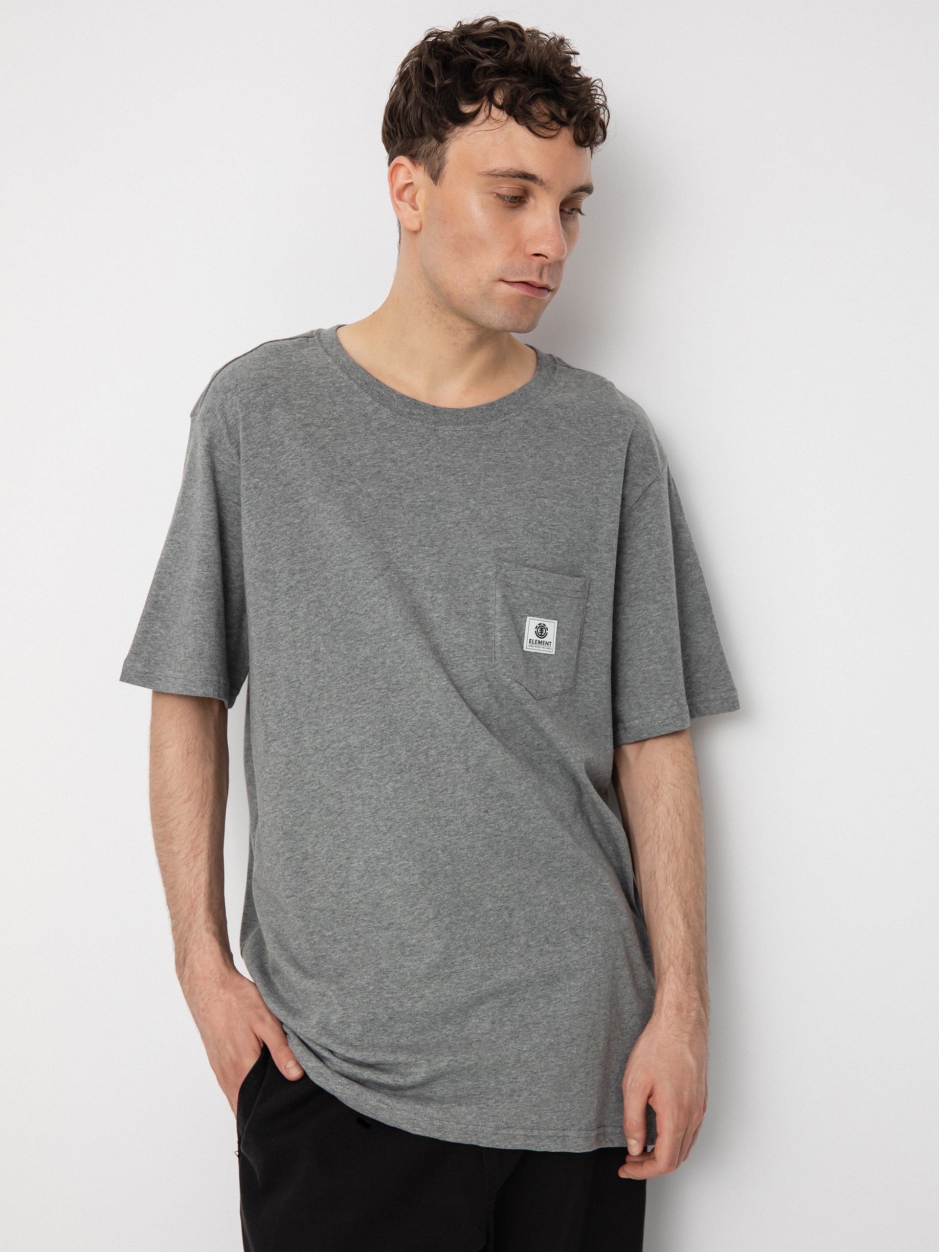 Element Basic Pocket Label póló (grey heather)