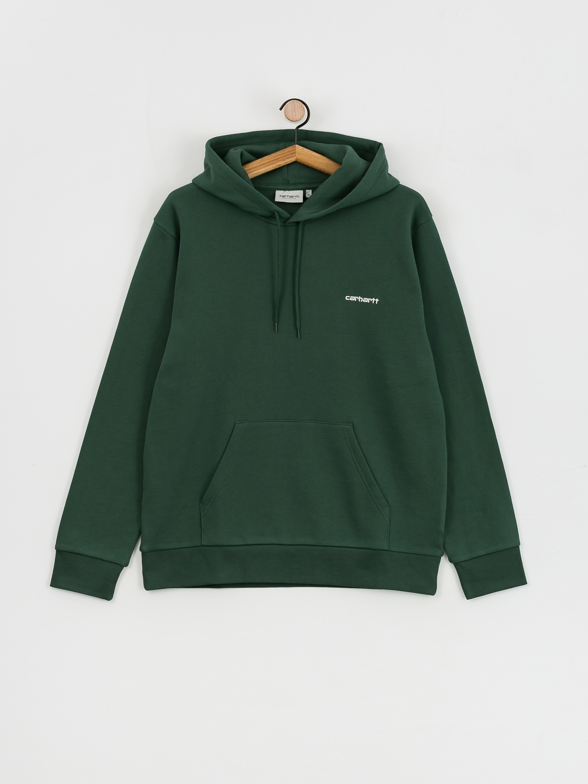 Carhartt WIP Script Embroidery HD Kapucnis pulóver (treehouse/white)