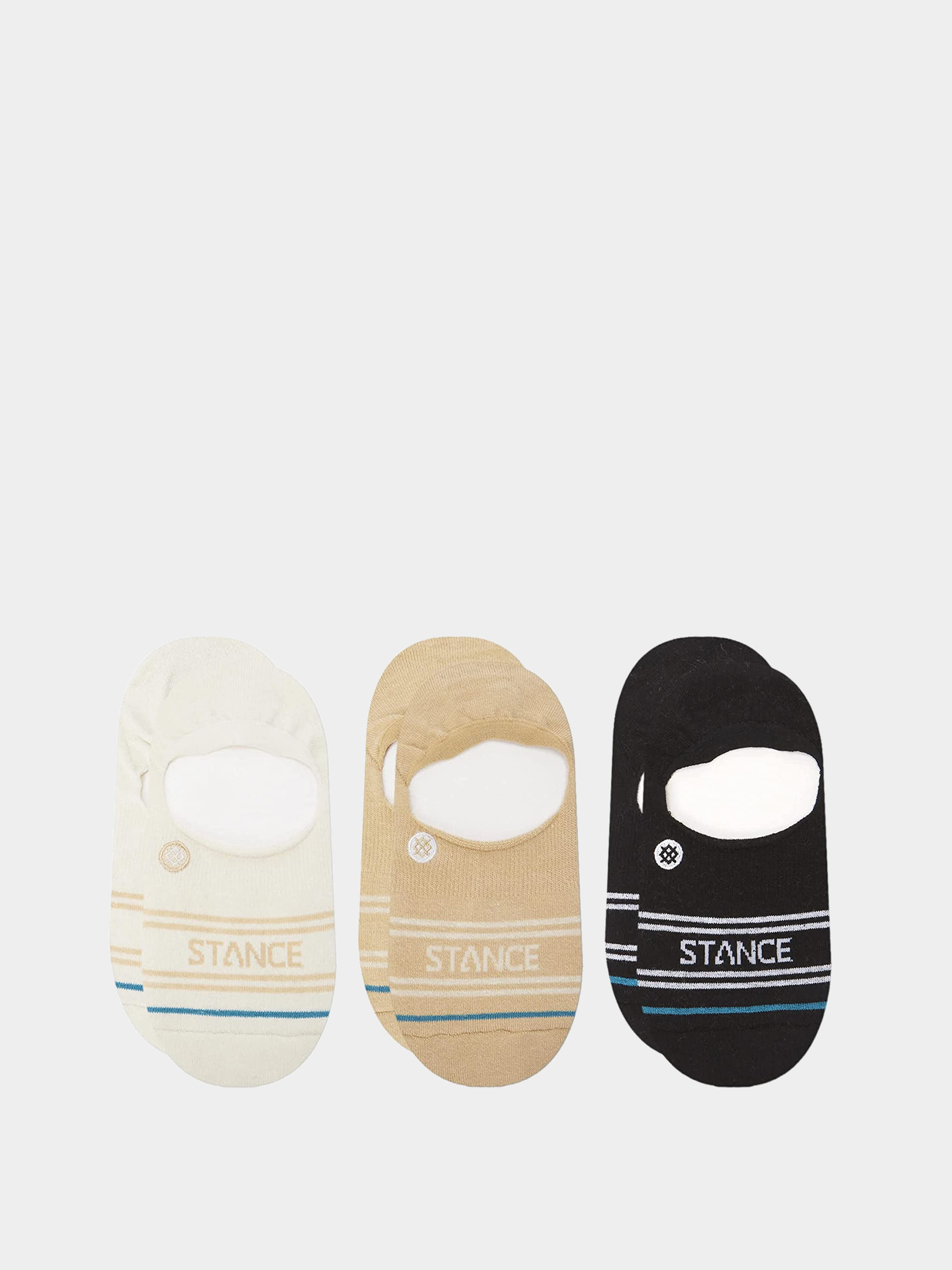 Stance Basic 3 Pack No Show Zokni (cream)