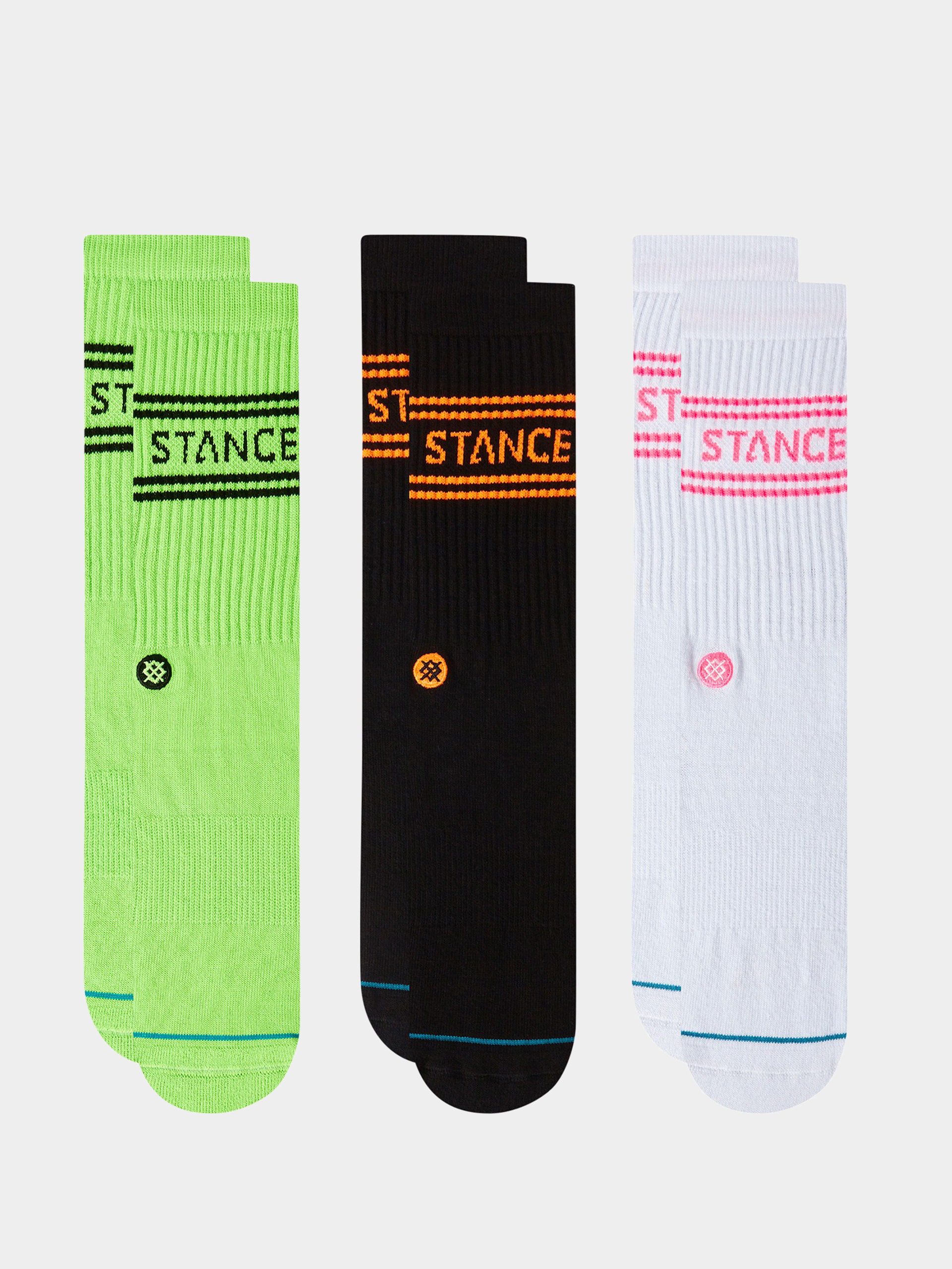 Stance Basic 3 Pack Crew Zokni (volt)