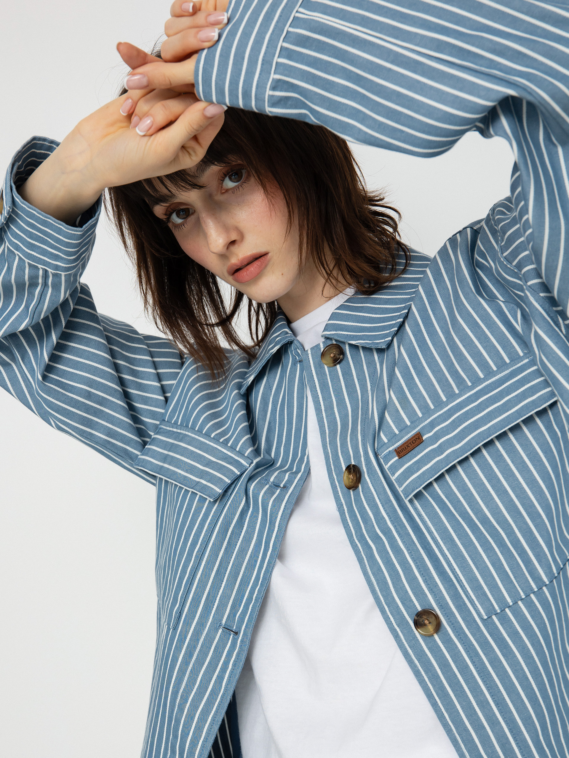 Brixton Stark Trucker Dzseki Wmn (blue heaven)