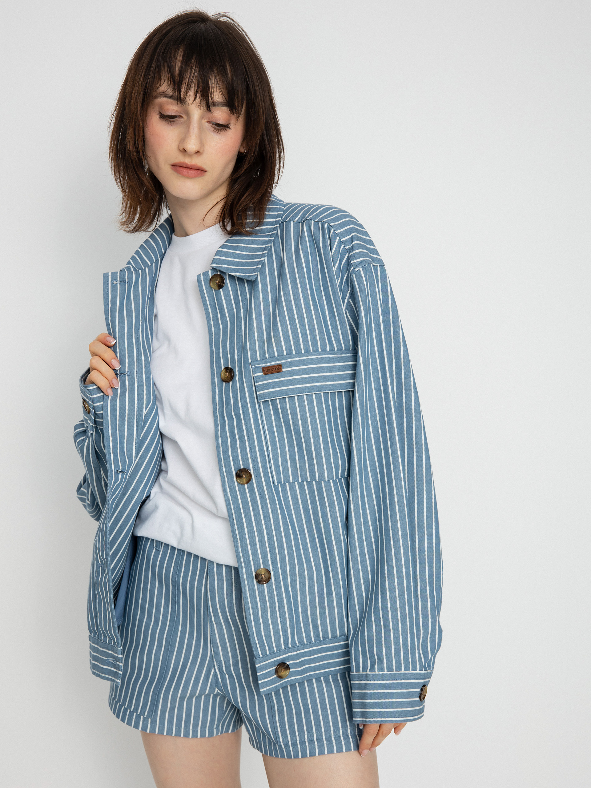 Brixton Stark Trucker Dzseki Wmn (blue heaven)