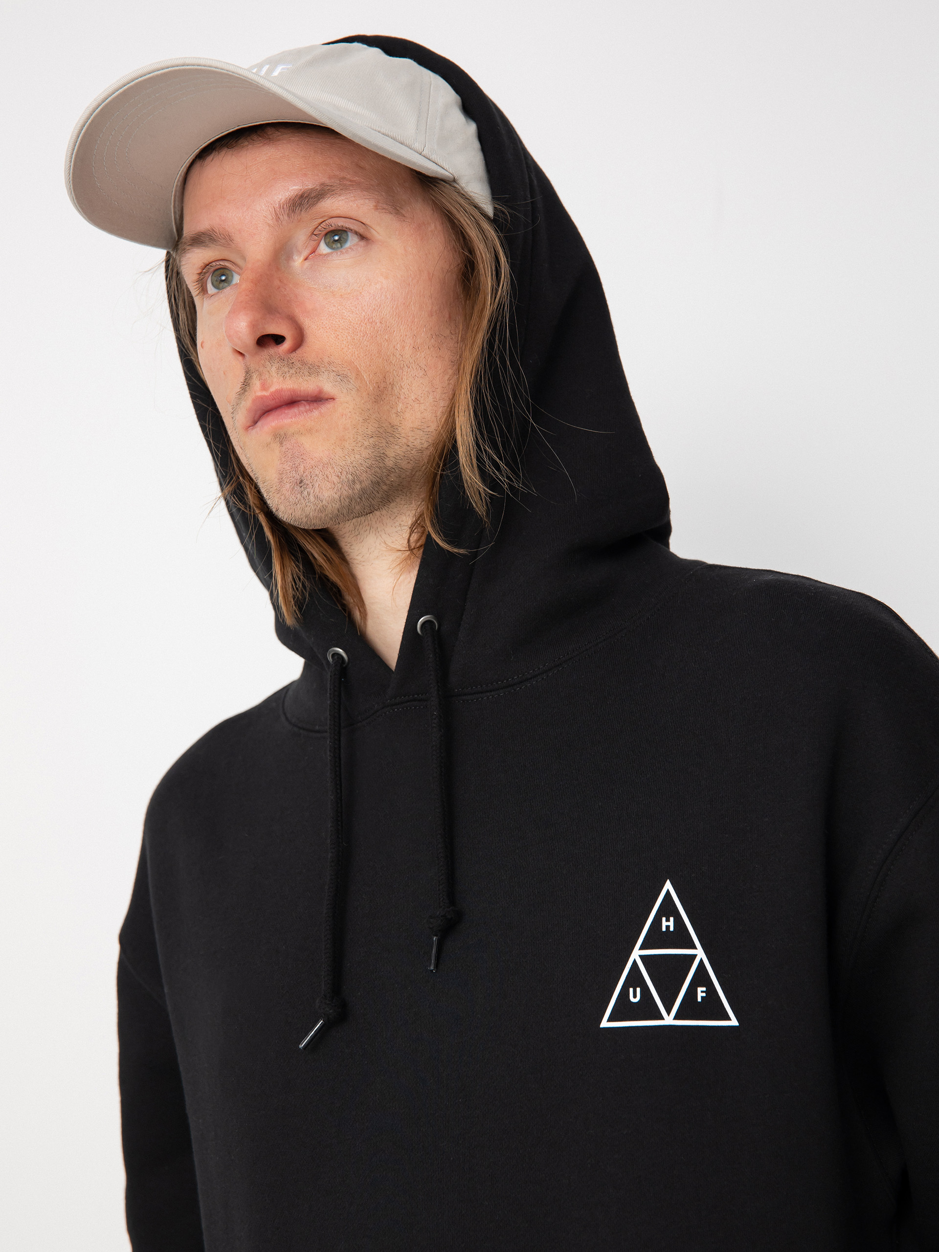 HUF Triple Triangle HD Kapucnis pulóver (black)