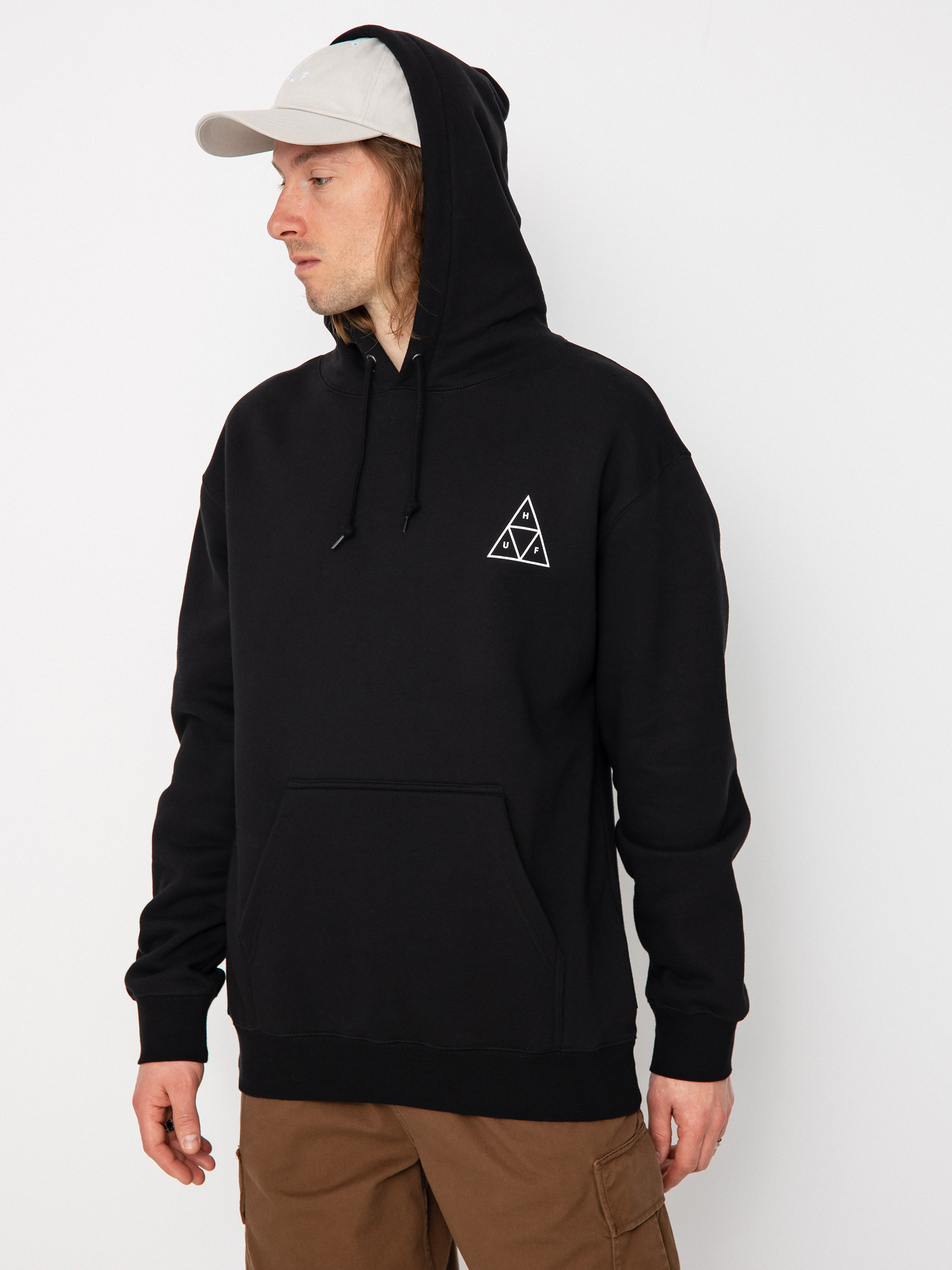 HUF Triple Triangle HD Kapucnis pulóver (black)