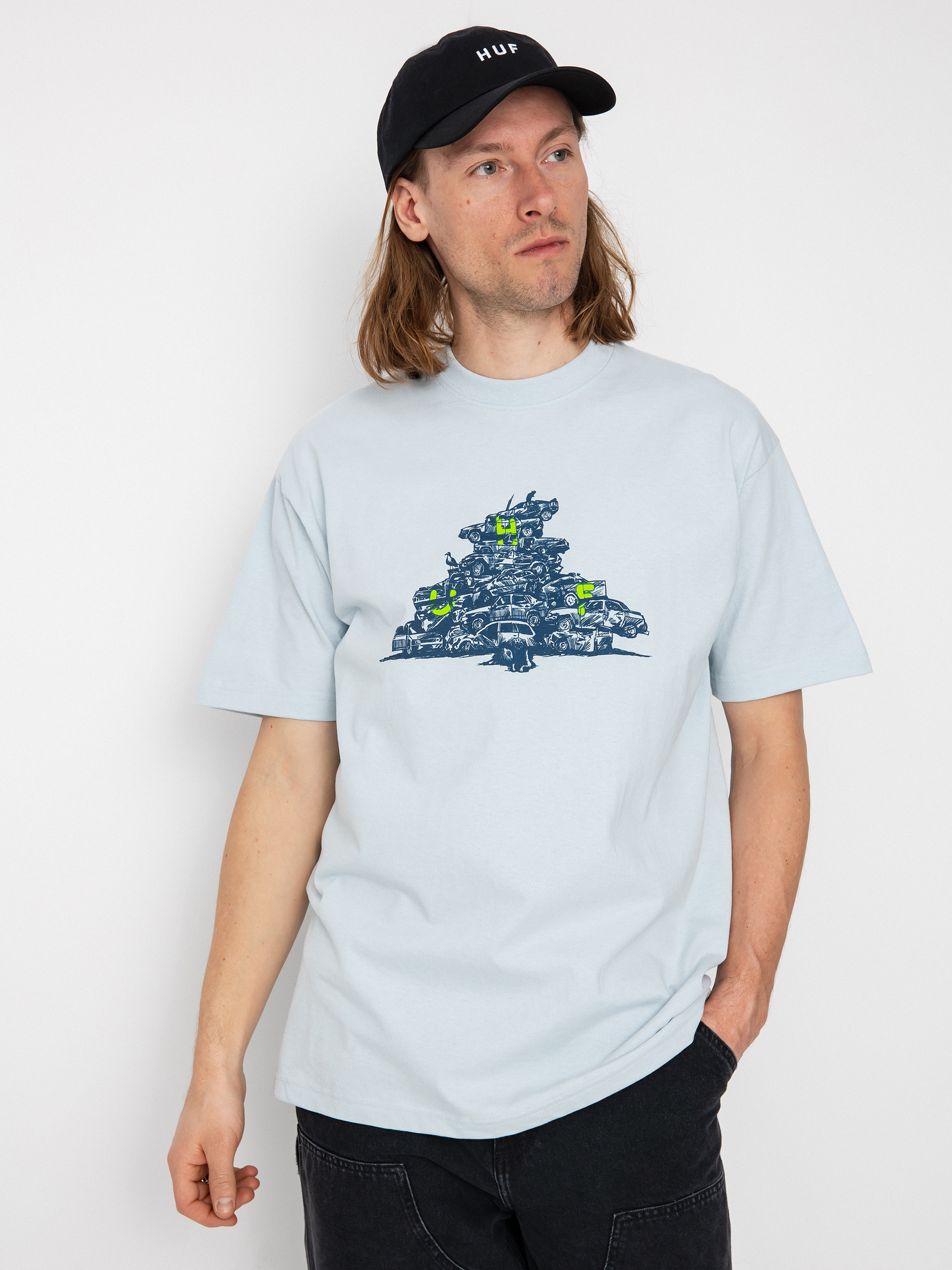 HUF Junkyard póló (sky)