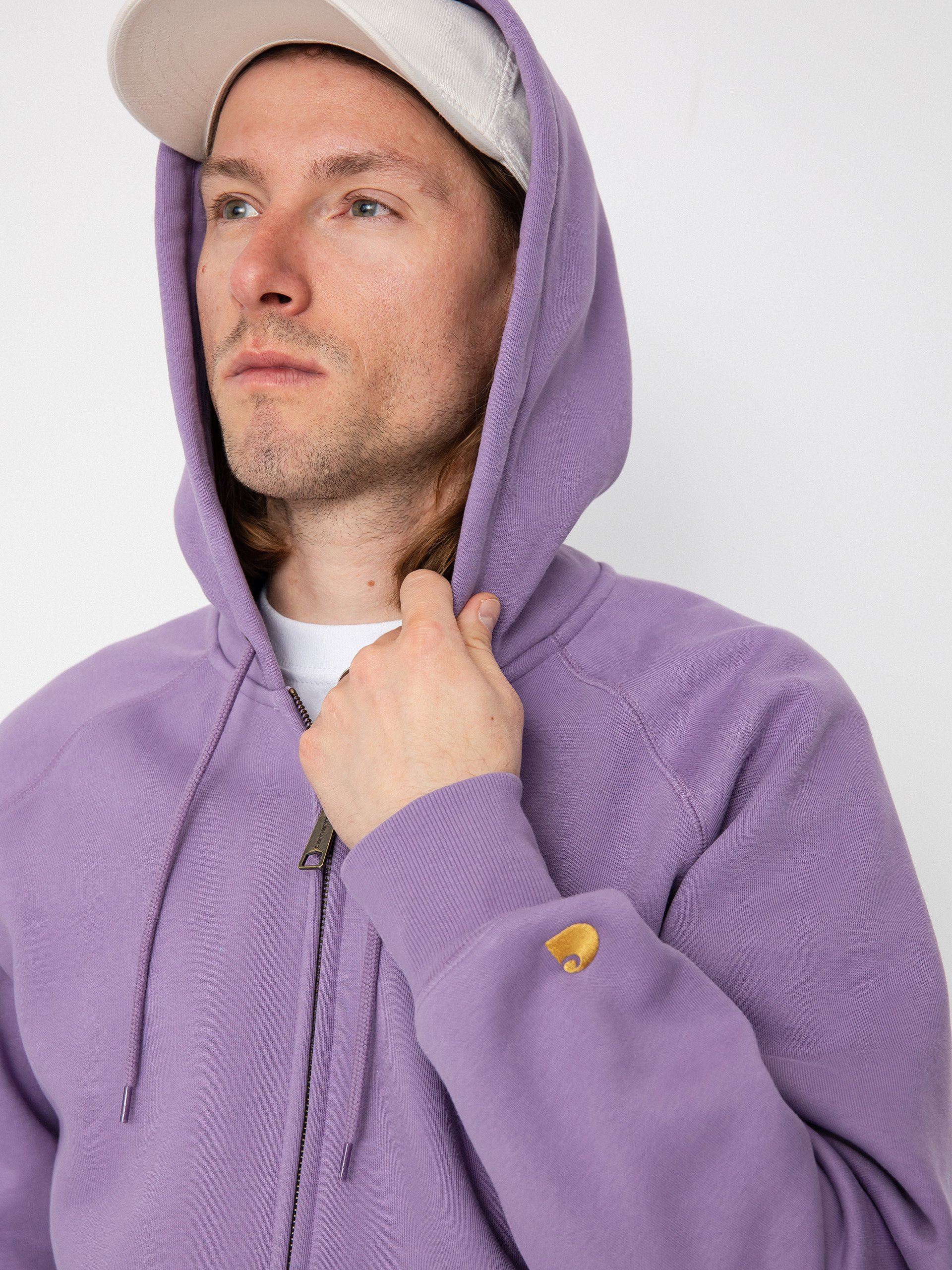 Carhartt WIP Chase ZHD Kapucnis pulóver (violanda/gold)