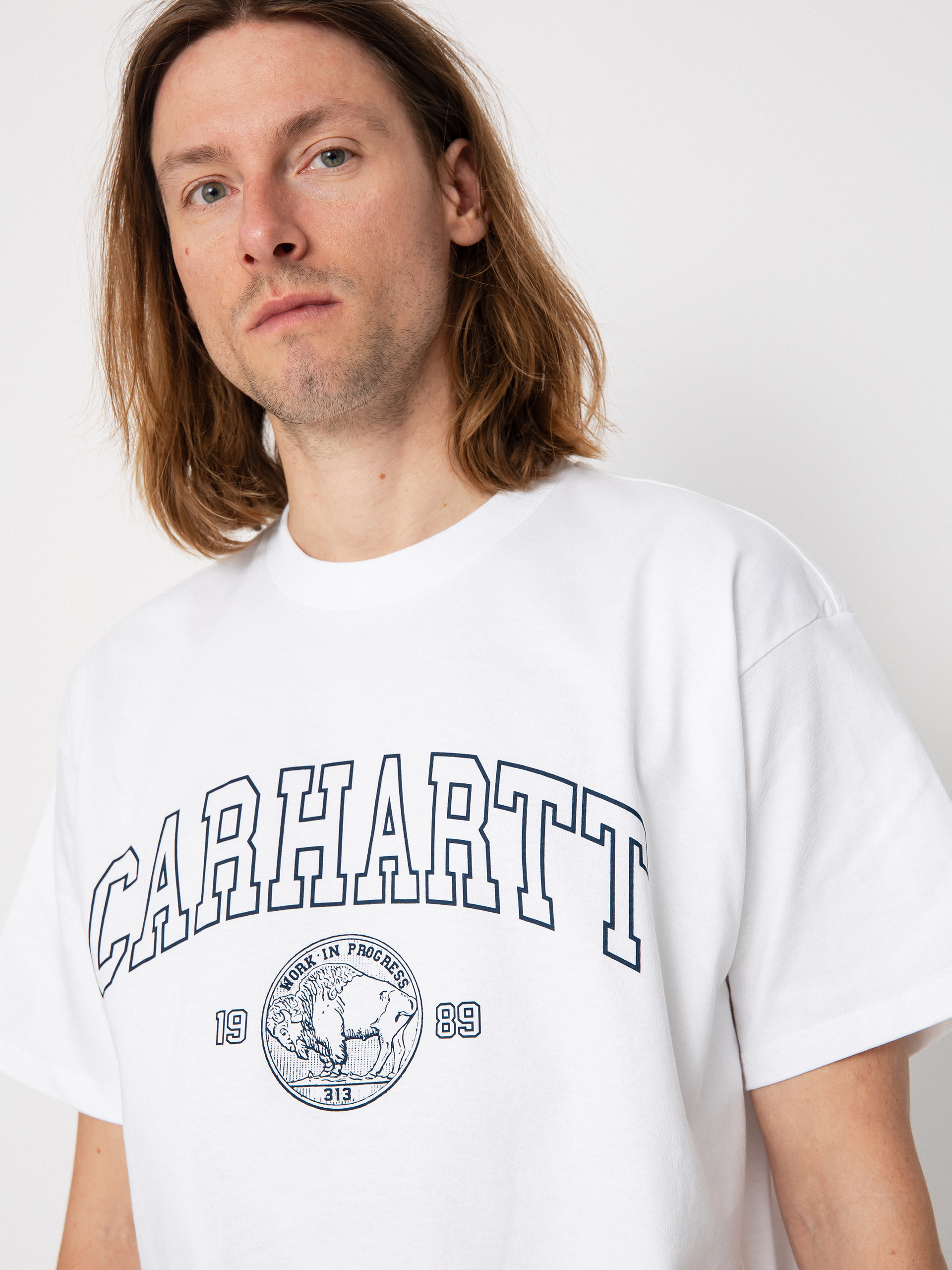Carhartt WIP Coin póló (white/atom blue)