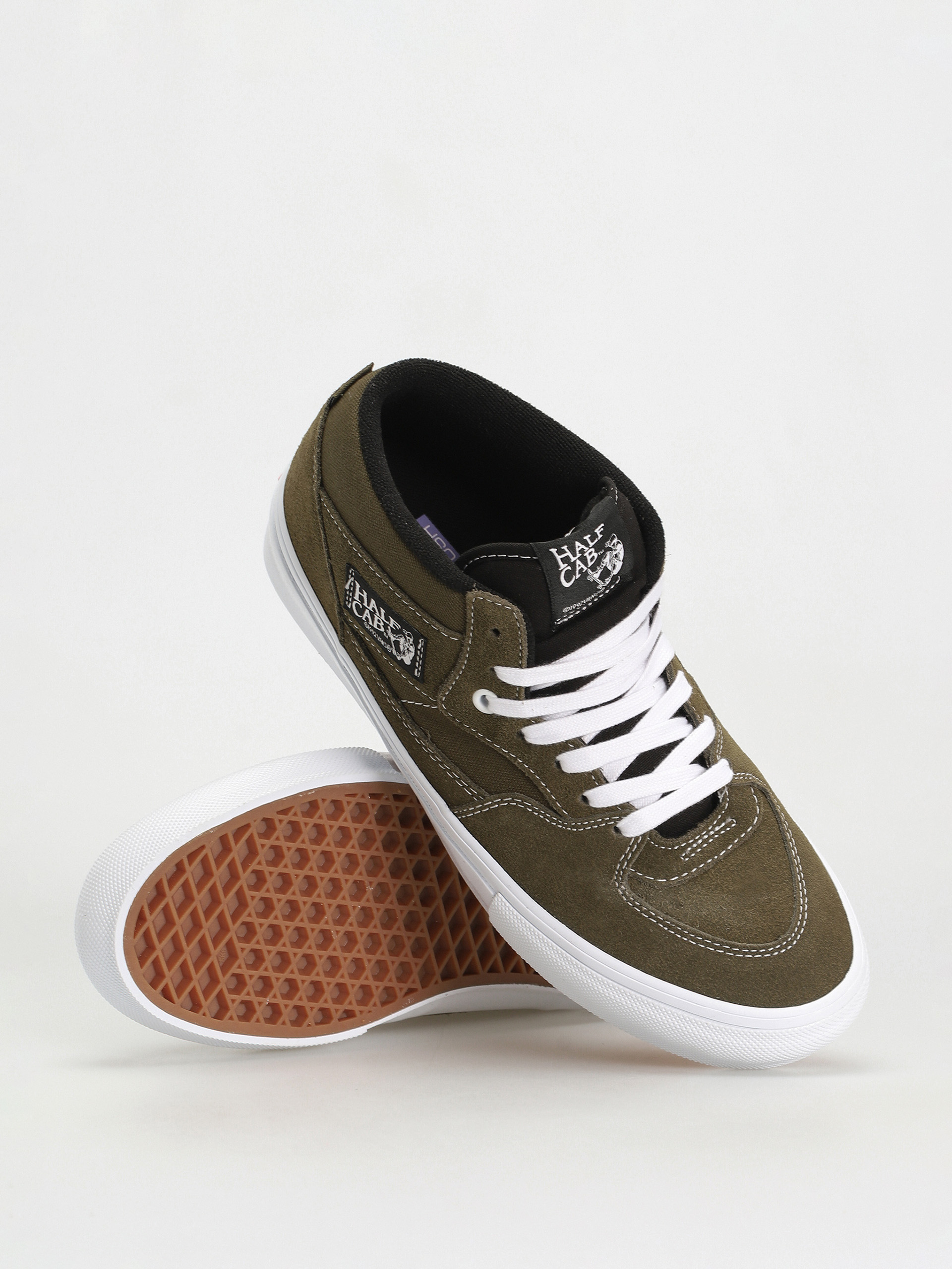 Vans Skate Half Cab Cipők (dark olive)