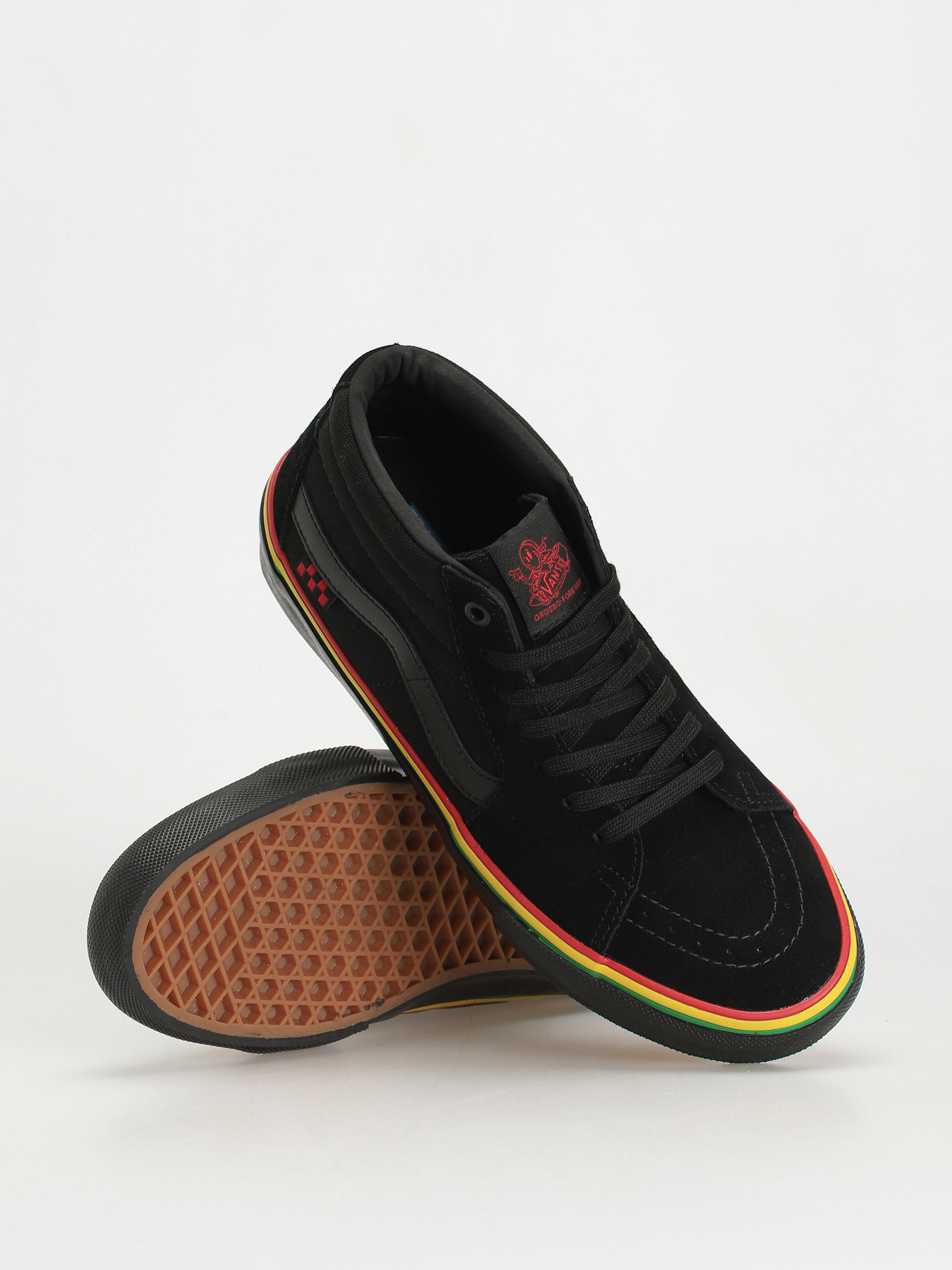 Vans Skate Grosso Mid Cipők (rasta black)