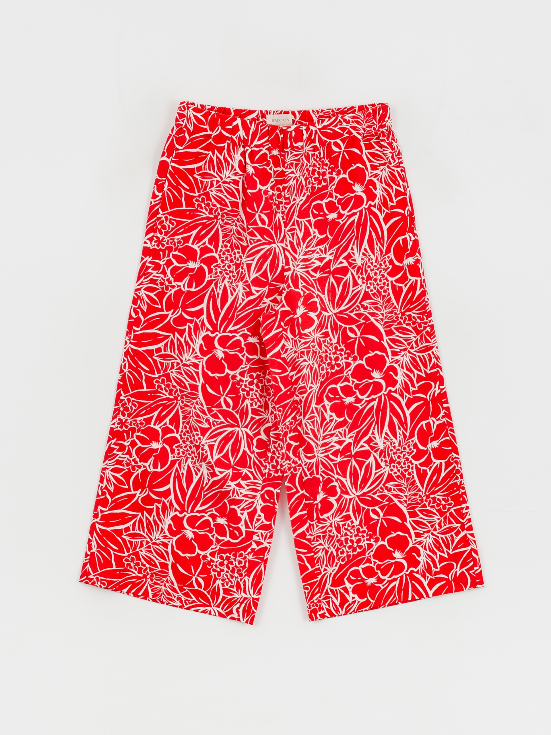 Brixton Indo Linen Wide Leg Kisnadrág Wmn (aloha red)