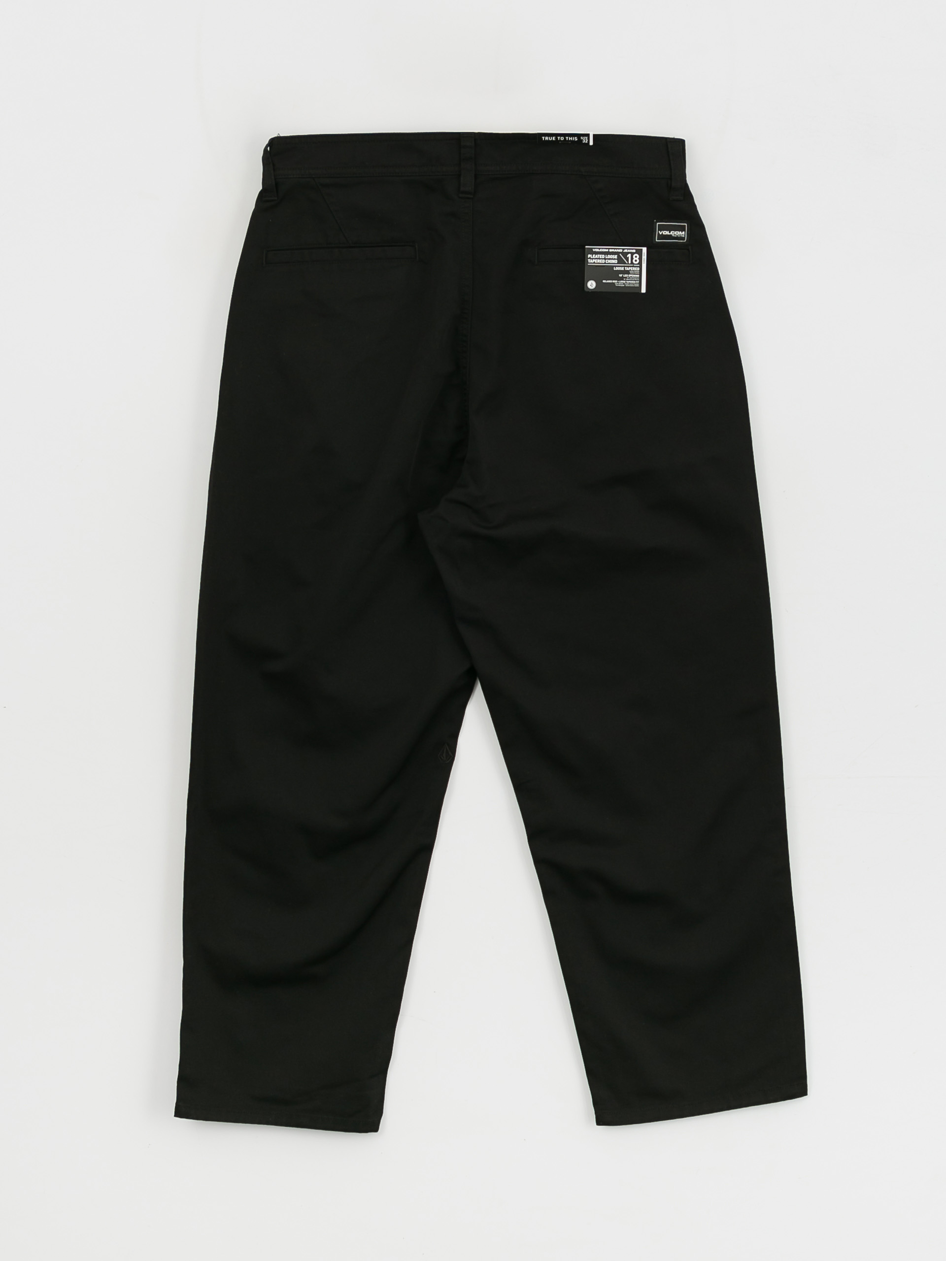 Volcom Pleated Loose Tapered Chino Kisnadrág (black)