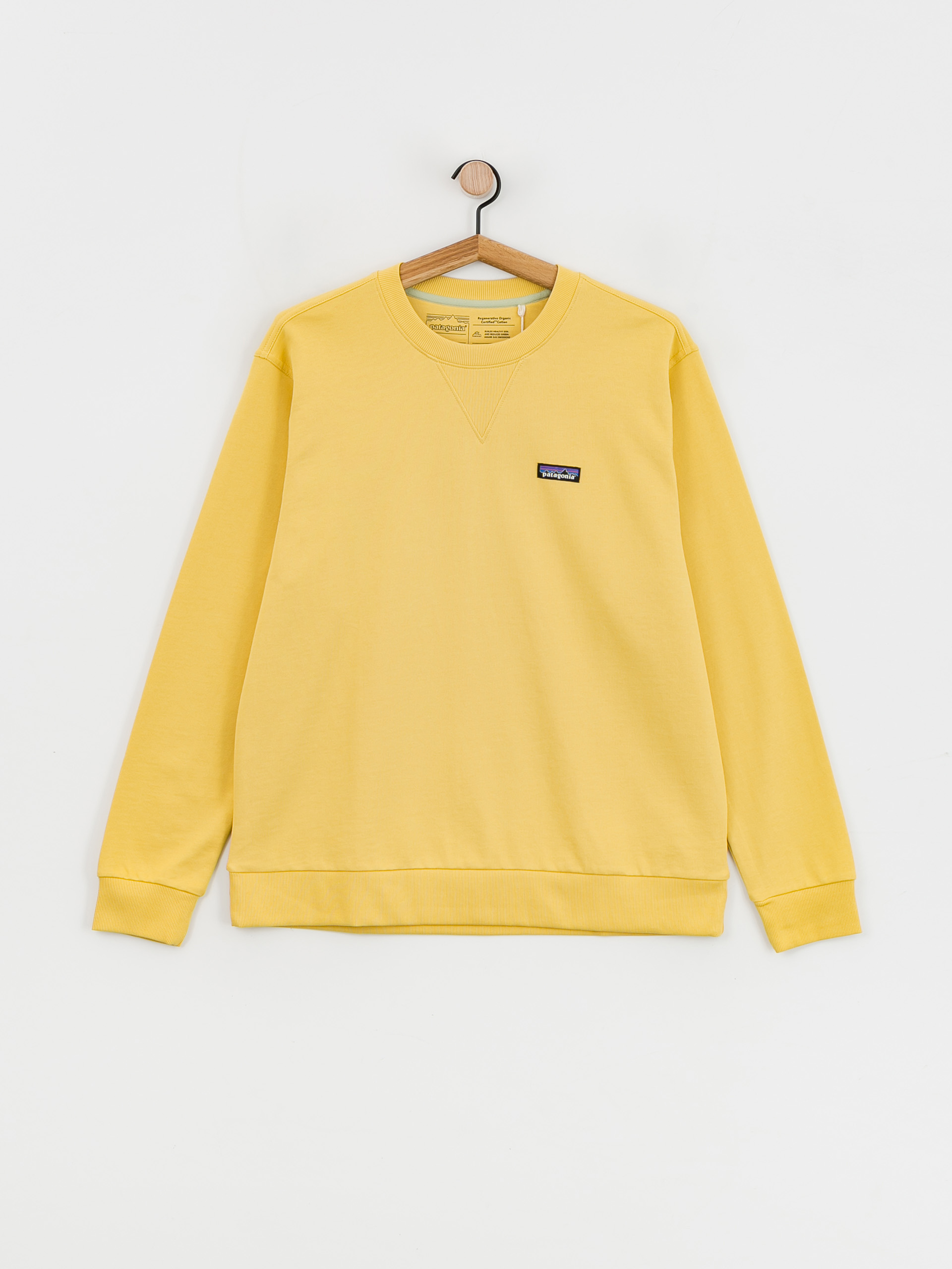 Patagonia Regenerative Organic Certified Cotton Crewneck Pulóver (surfboard yellow)