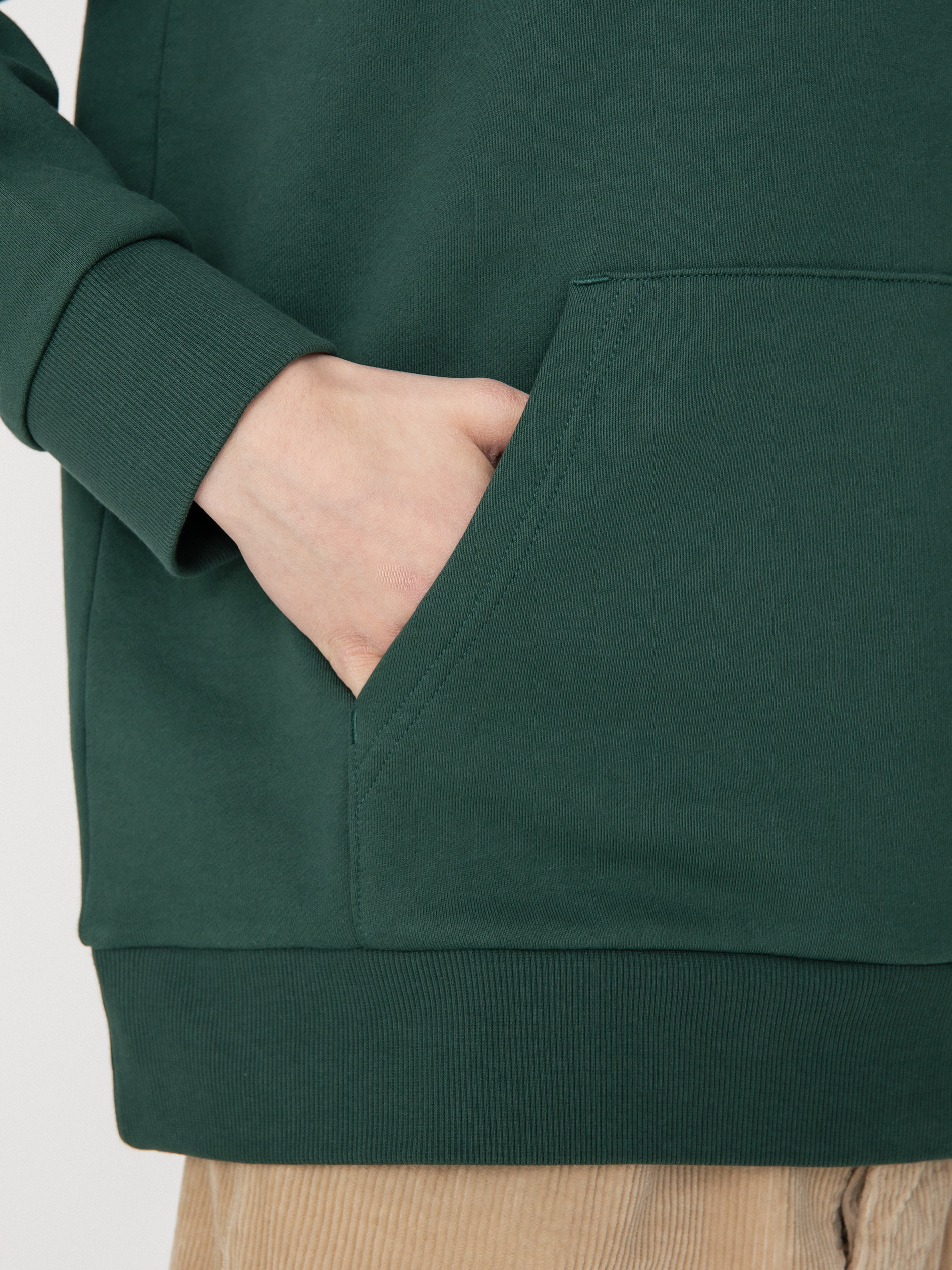 Carhartt WIP Script Embroidery HD Kapucnis pulóver (treehouse/white)