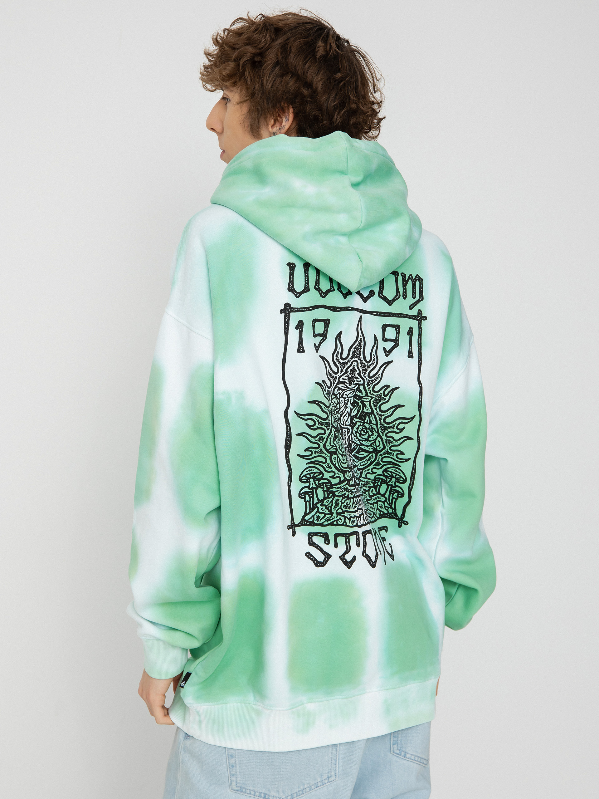 Volcom Trippin Dye HD Kapucnis pulóver (bottle green)