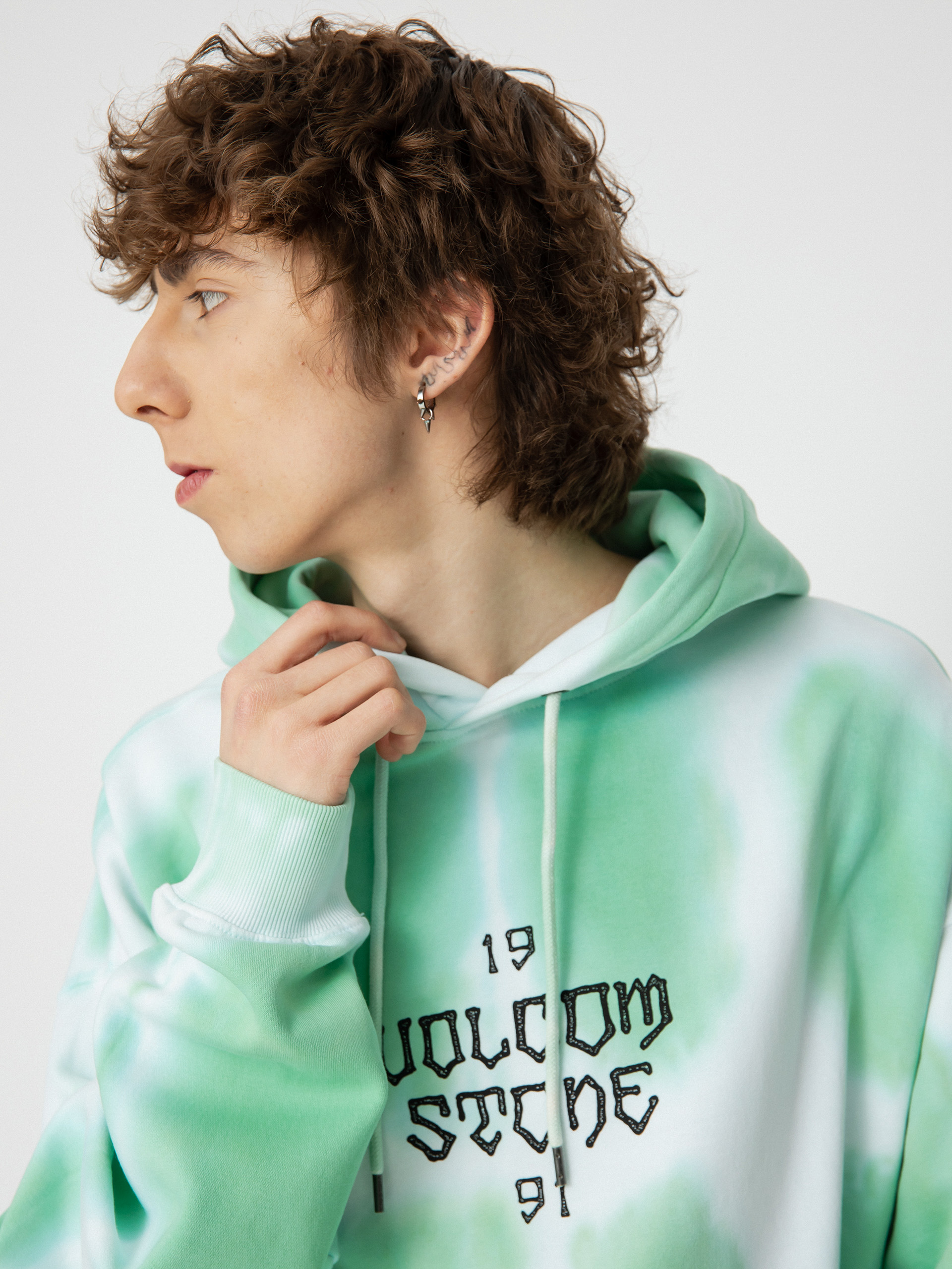 Volcom Trippin Dye HD Kapucnis pulóver (bottle green)