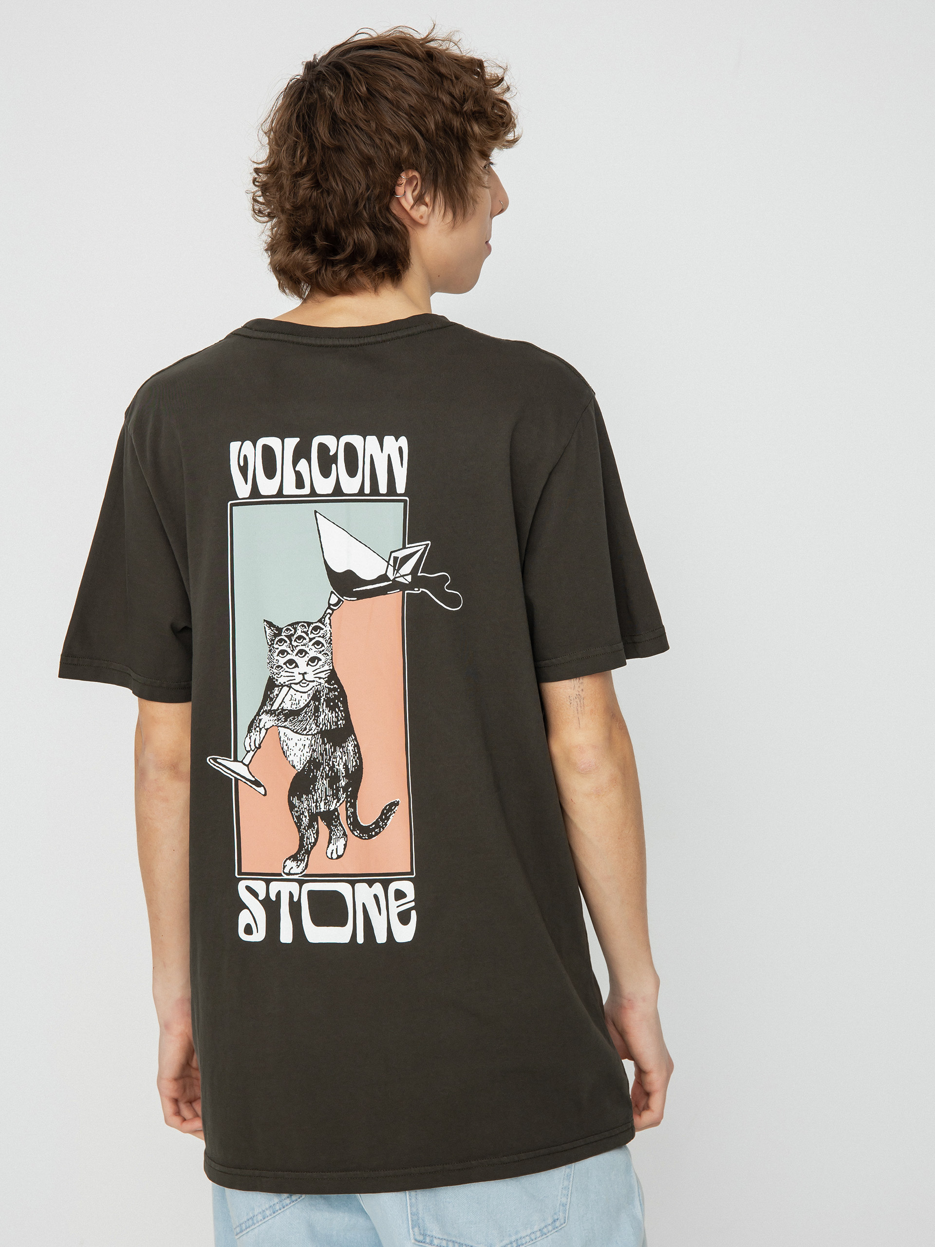 Volcom Feline póló (rinsed black)