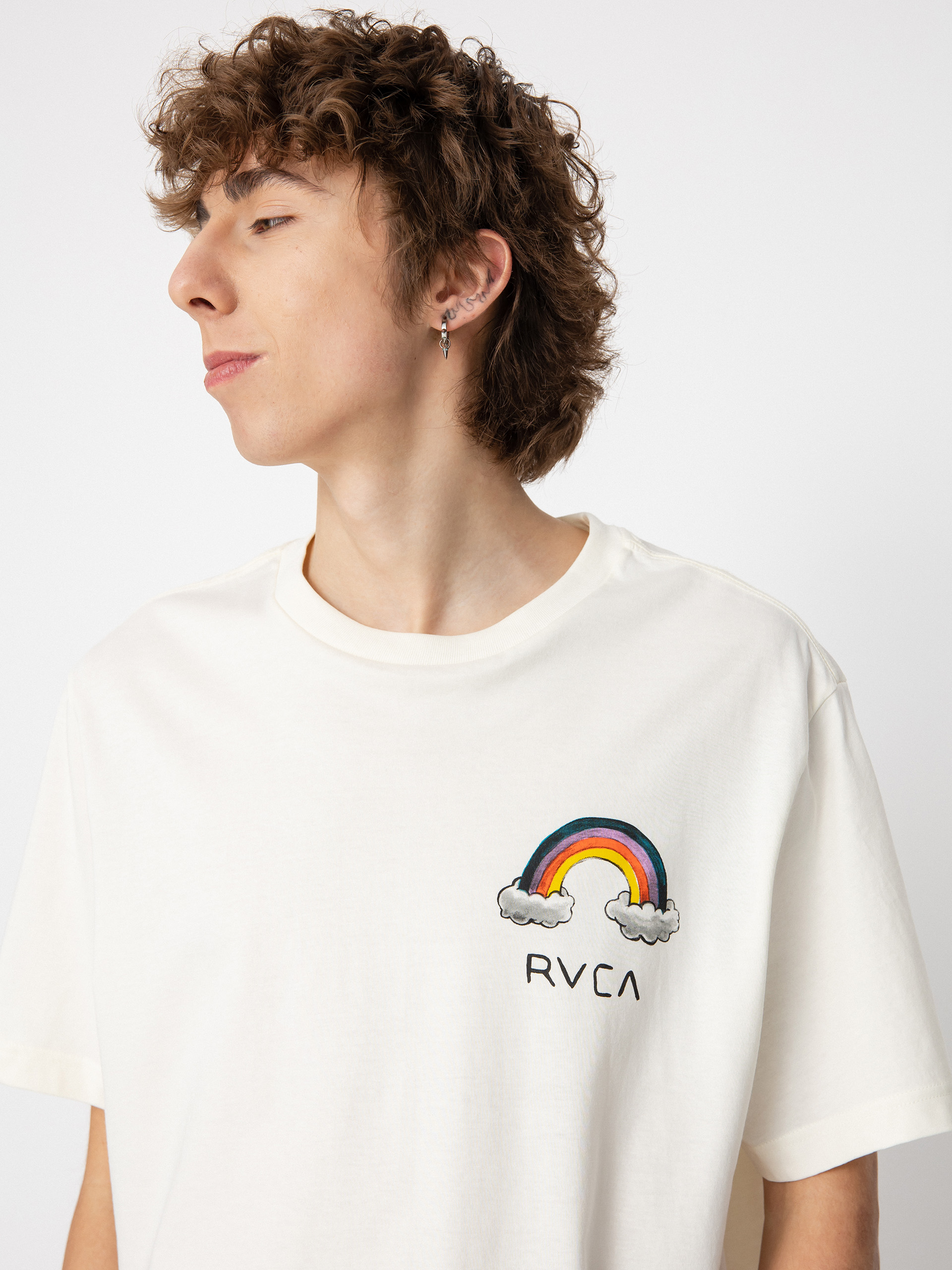 RVCA Rainbow Connection póló (antique white)