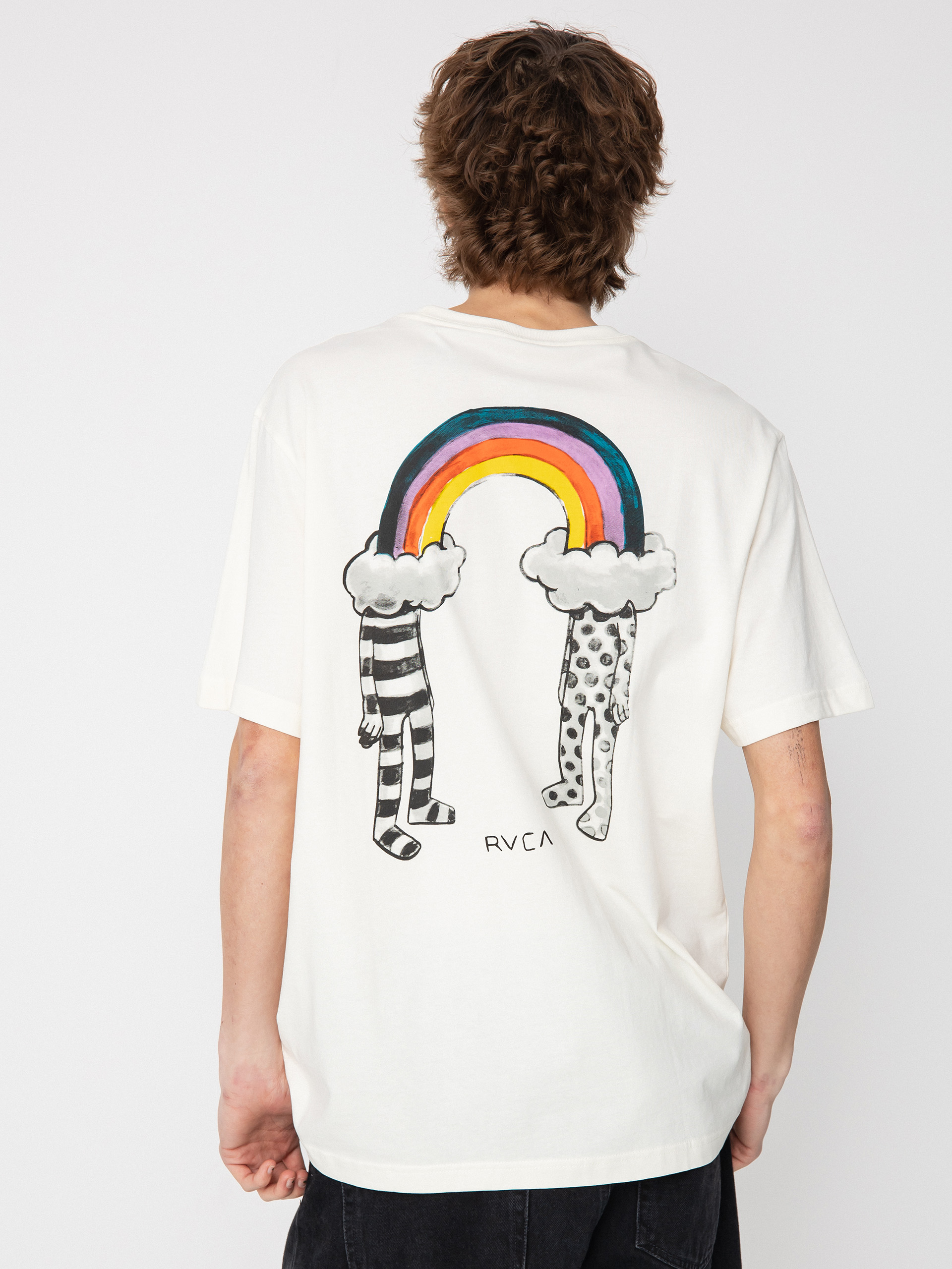RVCA Rainbow Connection póló (antique white)