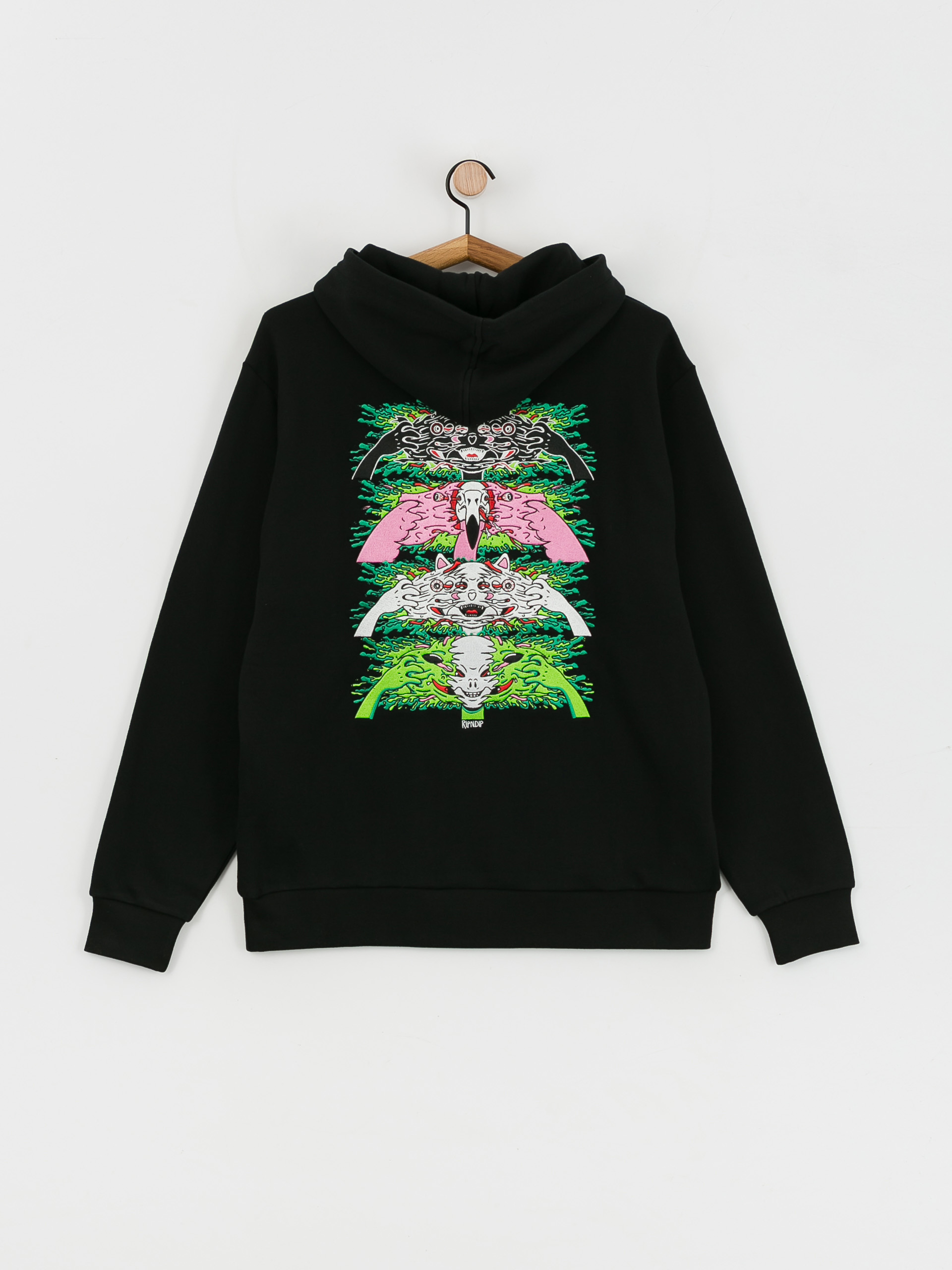 RipNDip Skull Face HD Kapucnis pulóver (black)